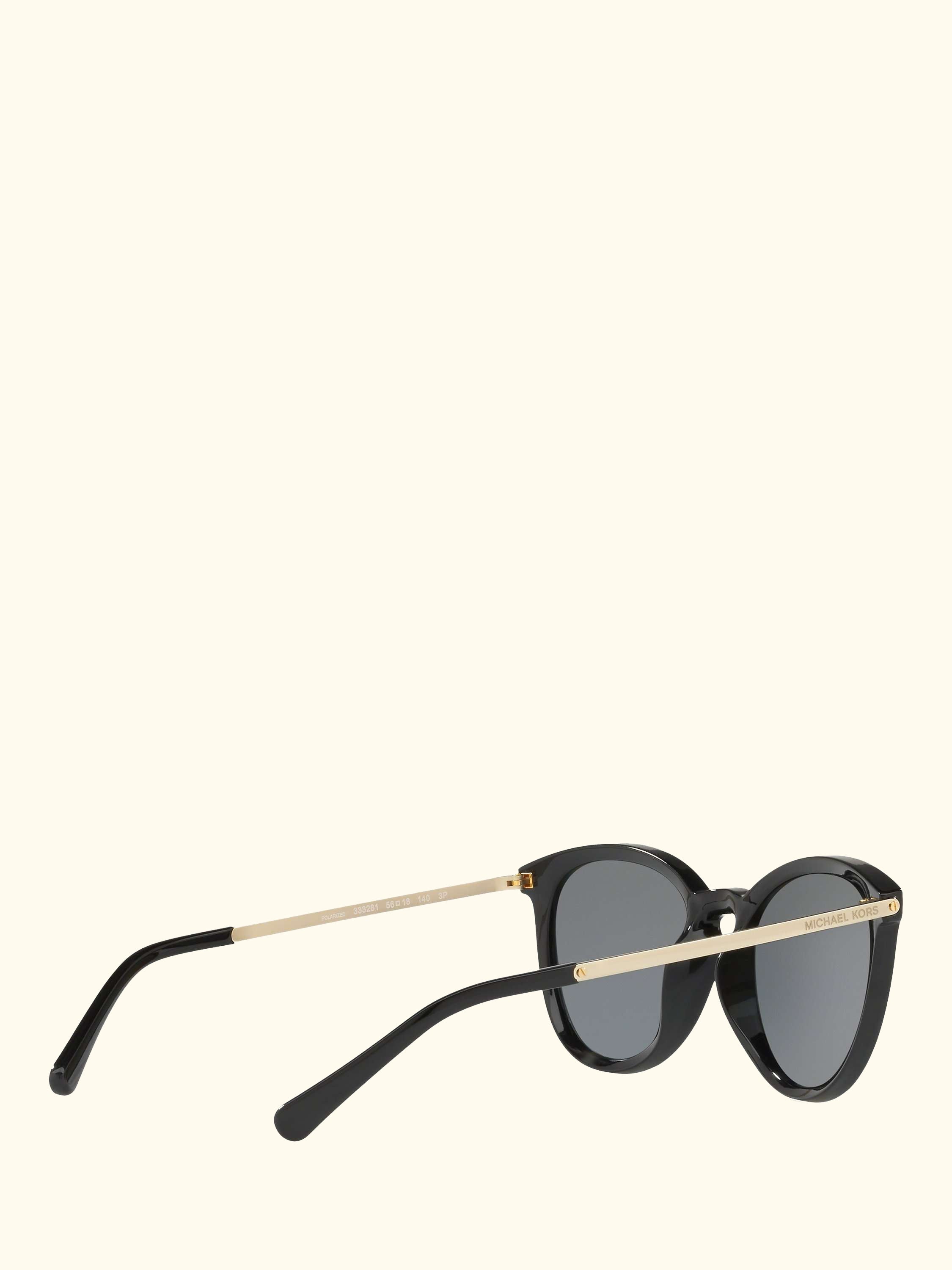 MK2080U Women's Chamonix Polarised Oval Sunglasses, Black/Grey