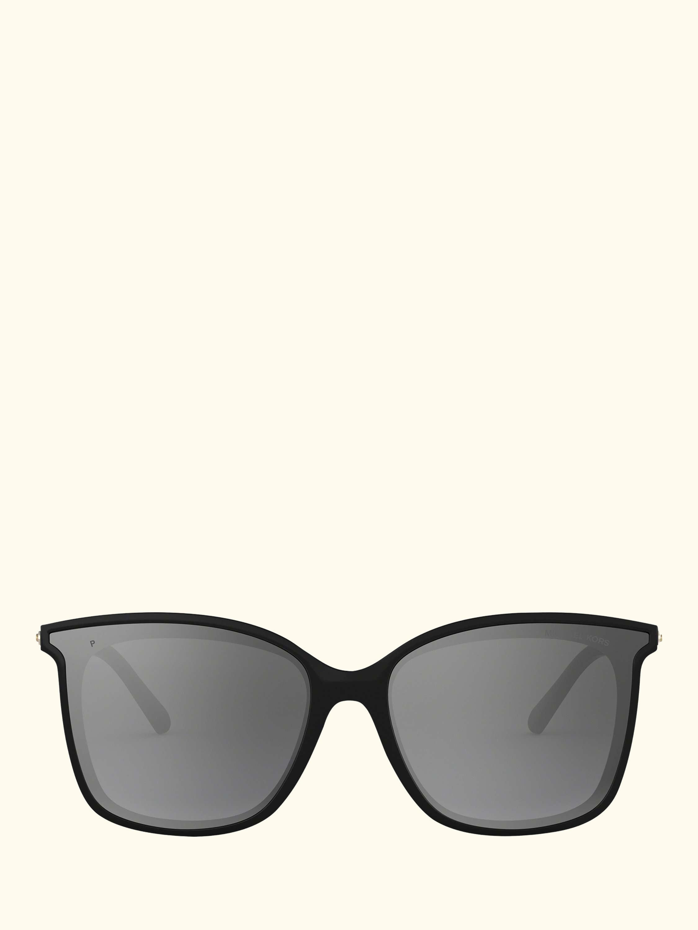 MK2079U Women's Zermatt Polarised Square Sunglasses, Silver/Black