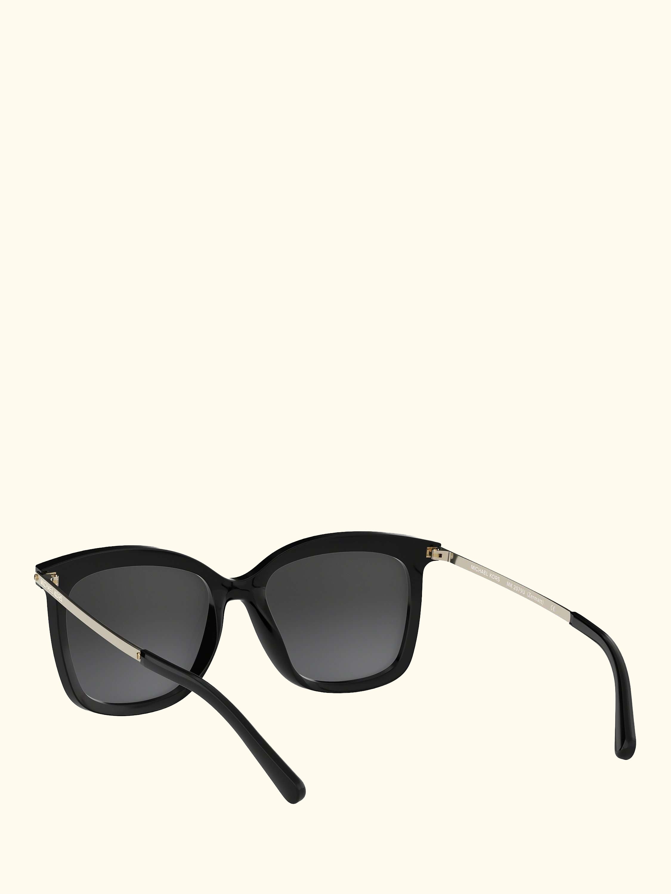 MK2079U Women's Zermatt Polarised Square Sunglasses, Silver/Black