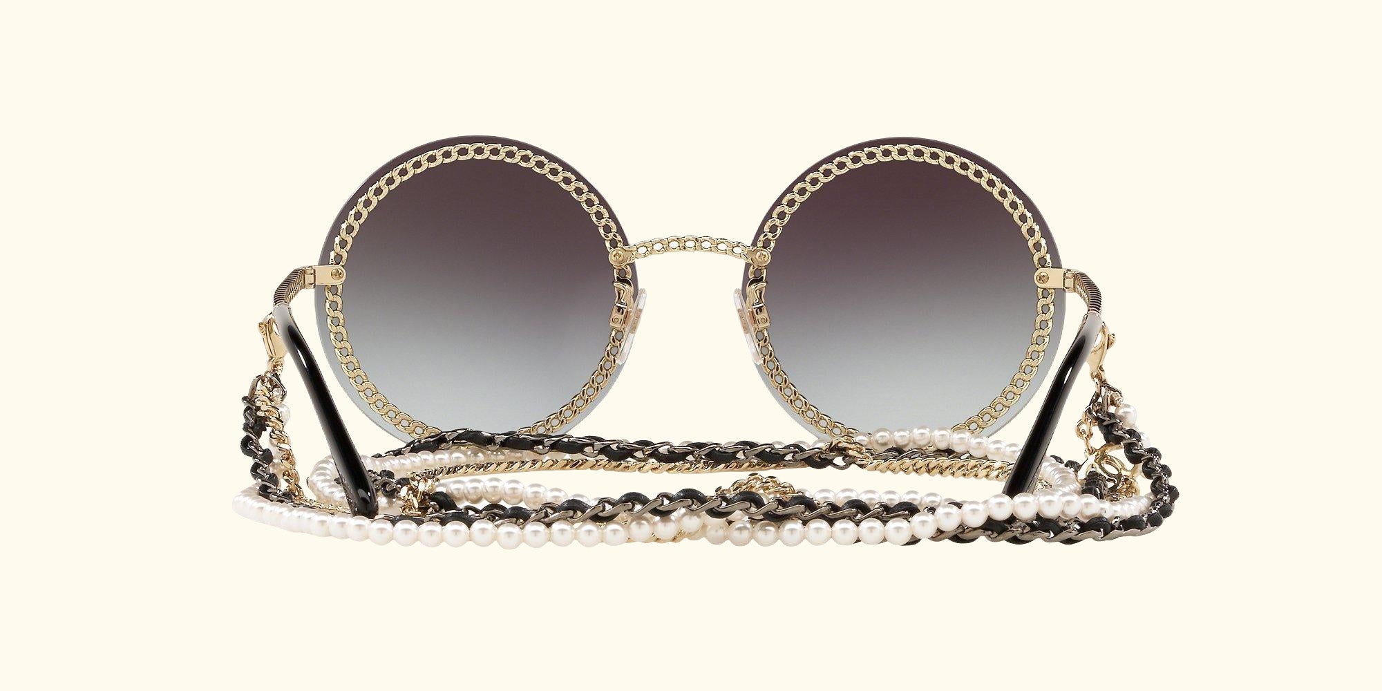 Round Sunglasses CH4245, Pale Gold/Grey Gradient