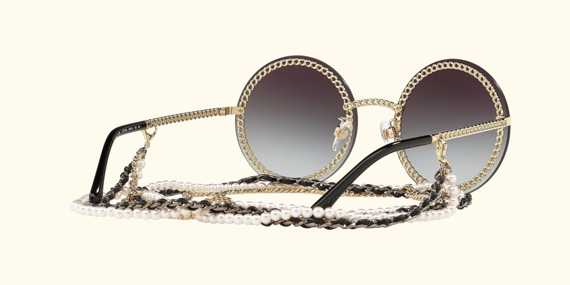 Round Sunglasses CH4245, Pale Gold/Grey Gradient