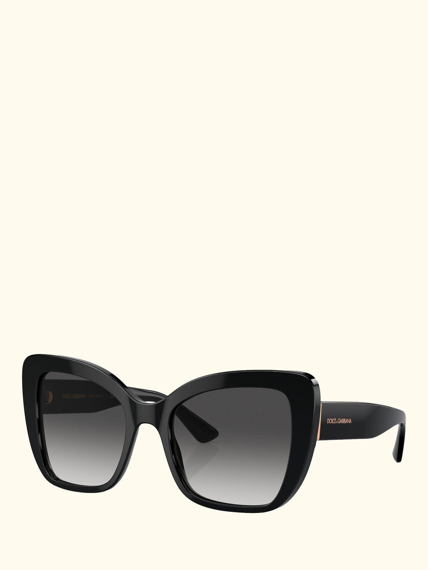 DG4348 Women's Cat's Eye Sunglasses, Black/Grey Gradient