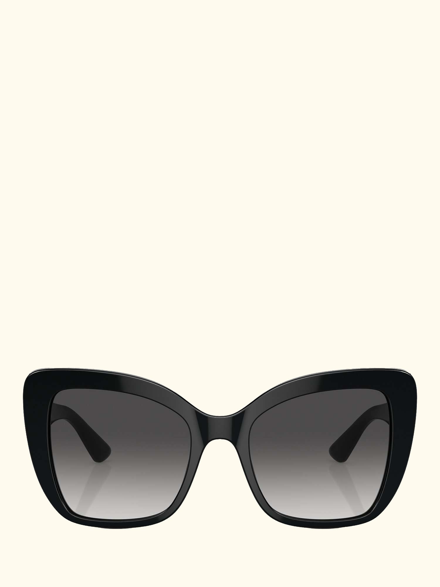 DG4348 Women's Cat's Eye Sunglasses, Black/Grey Gradient