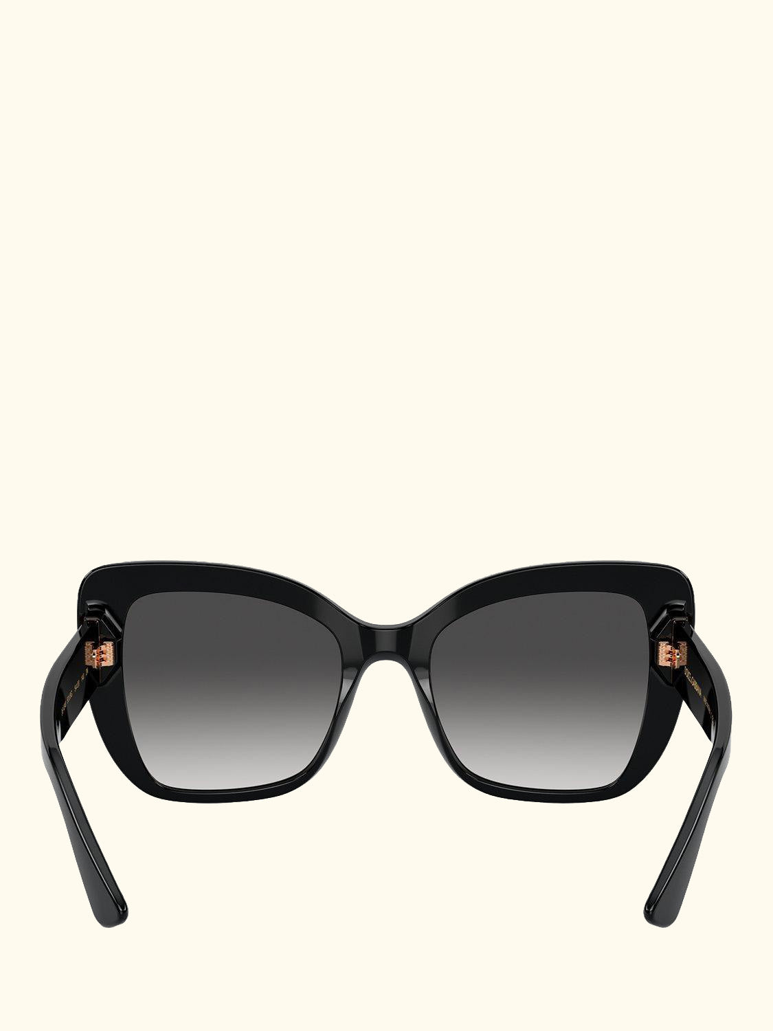DG4348 Women's Cat's Eye Sunglasses, Black/Grey Gradient