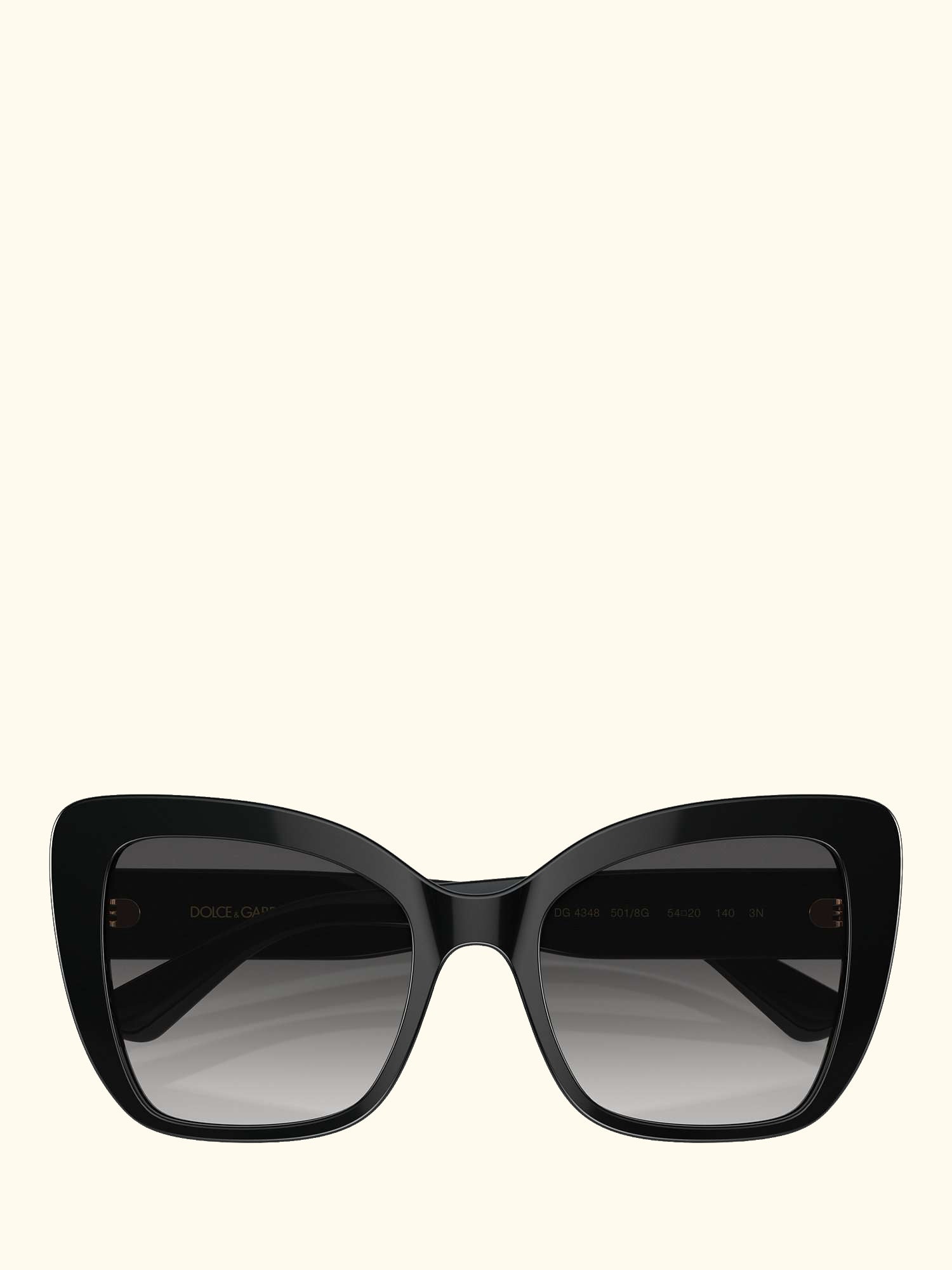 DG4348 Women's Cat's Eye Sunglasses, Black/Grey Gradient
