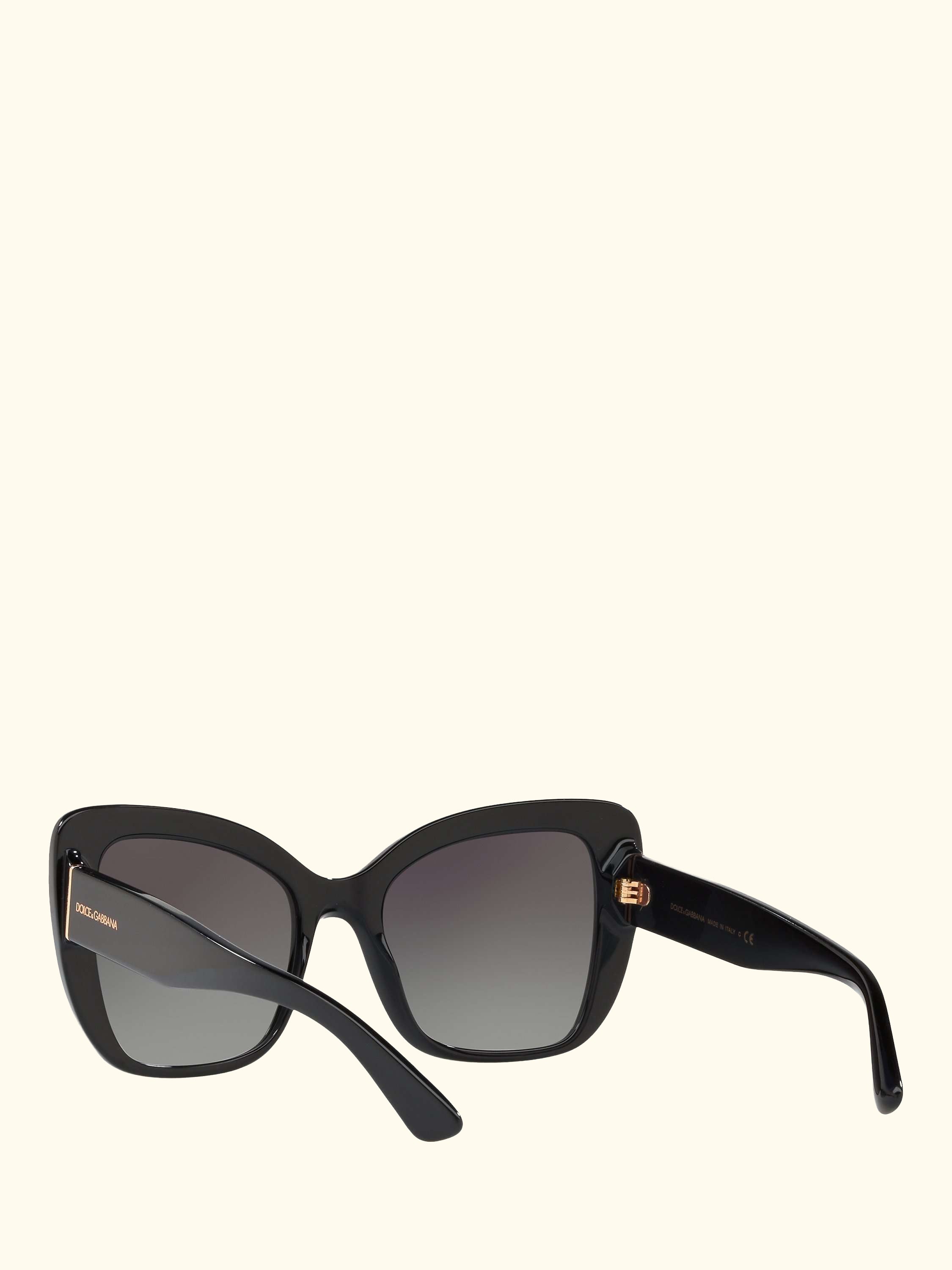 DG4348 Women's Cat's Eye Sunglasses, Black/Grey Gradient