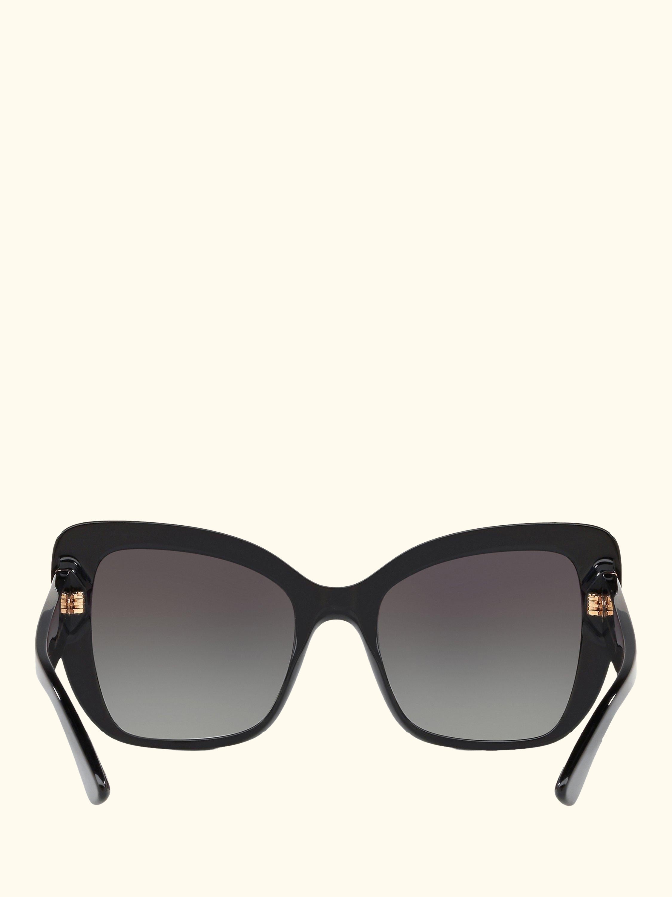 DG4348 Women's Cat's Eye Sunglasses, Black/Grey Gradient