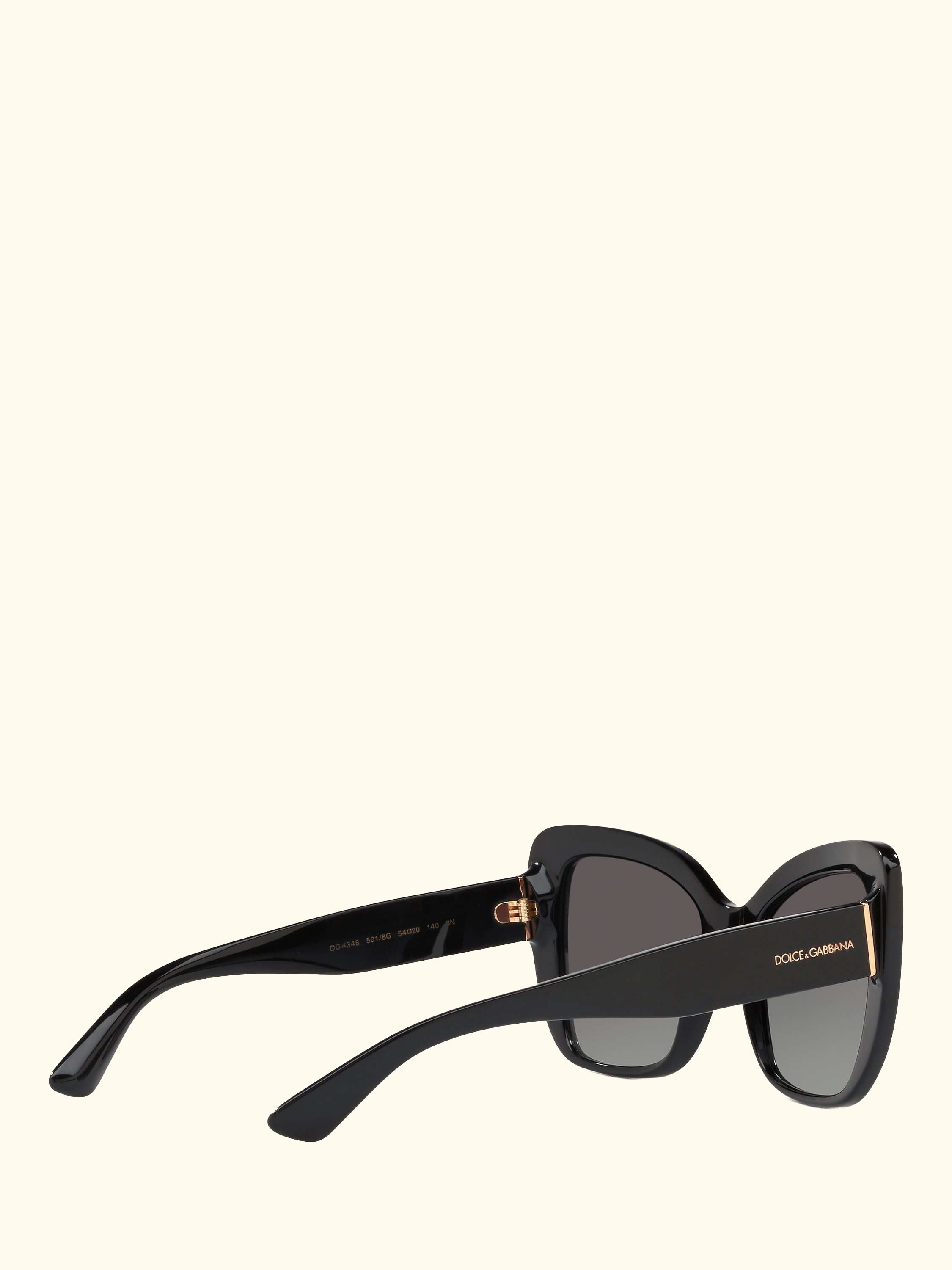DG4348 Women's Cat's Eye Sunglasses, Black/Grey Gradient