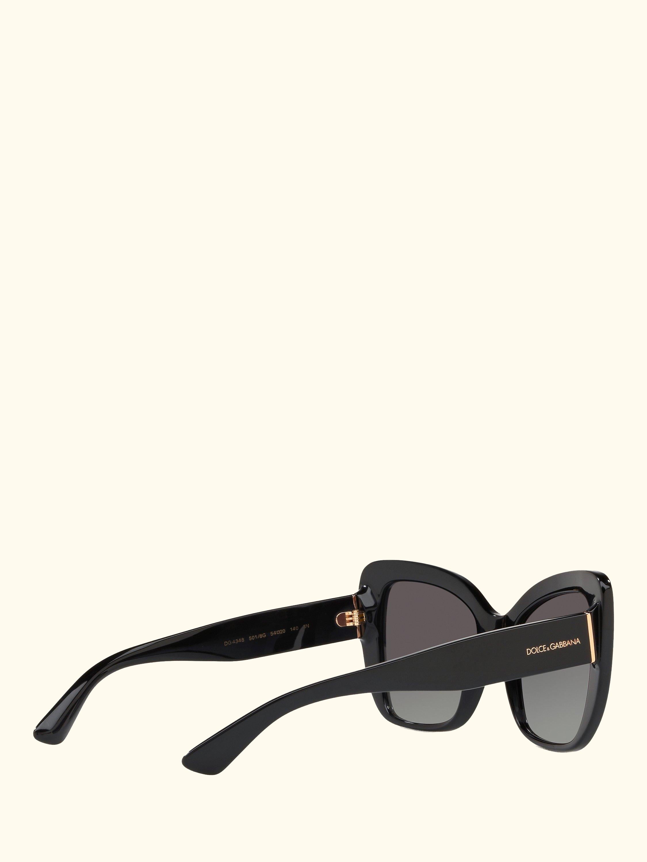 DG4348 Women's Cat's Eye Sunglasses, Black/Grey Gradient
