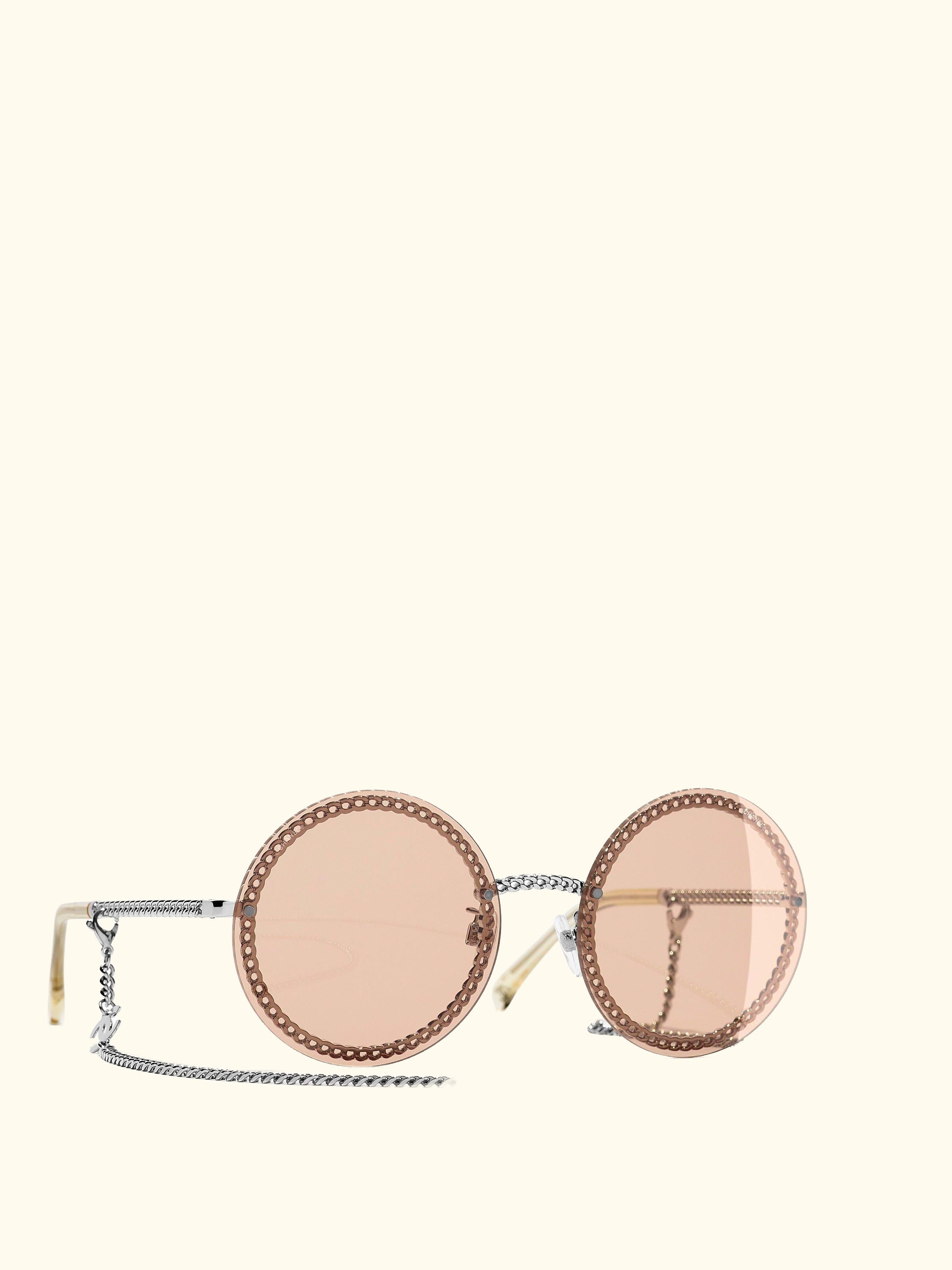 Round Sunglasses CH4245 Silver/Brown