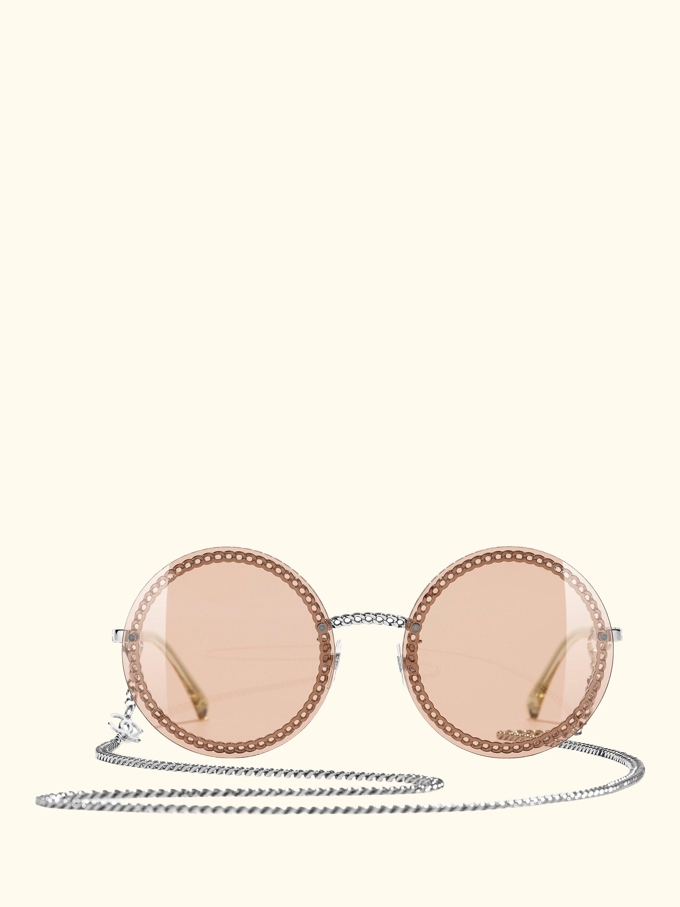 Round Sunglasses CH4245 Silver/Brown