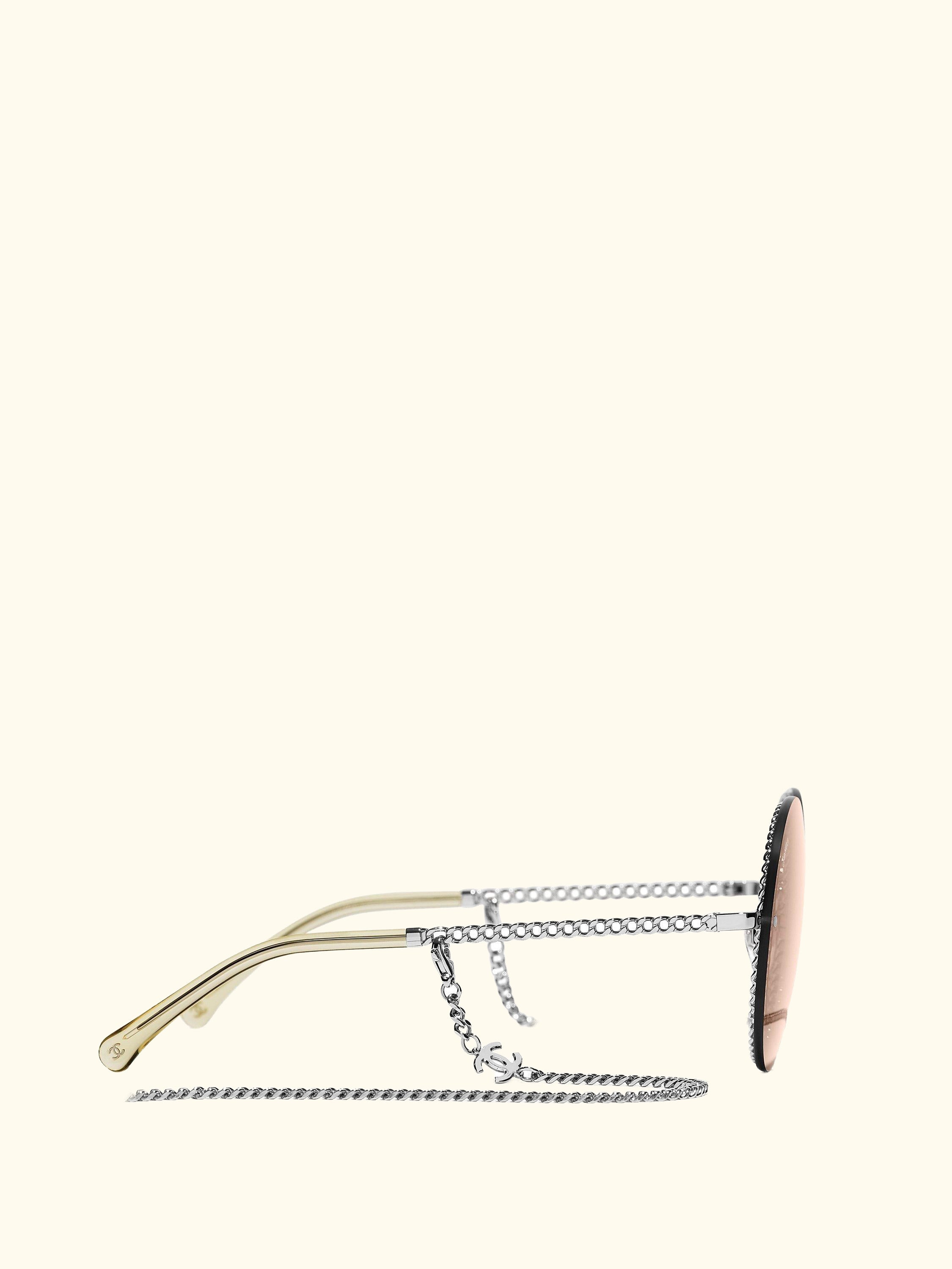 Round Sunglasses CH4245 Silver/Brown