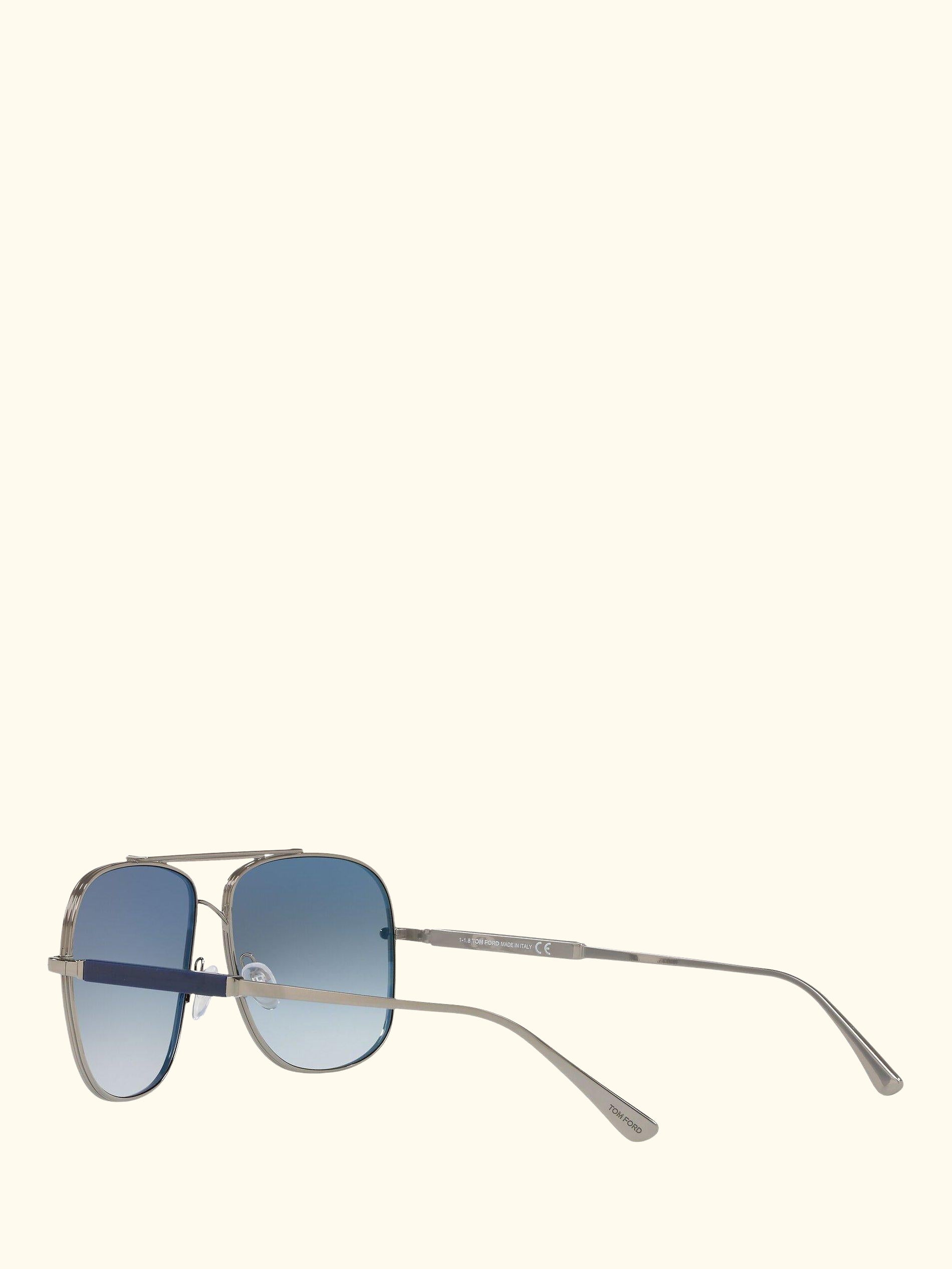 FT0669 Men's Square Sunglasses, Rose Gold/Grey Gradient
