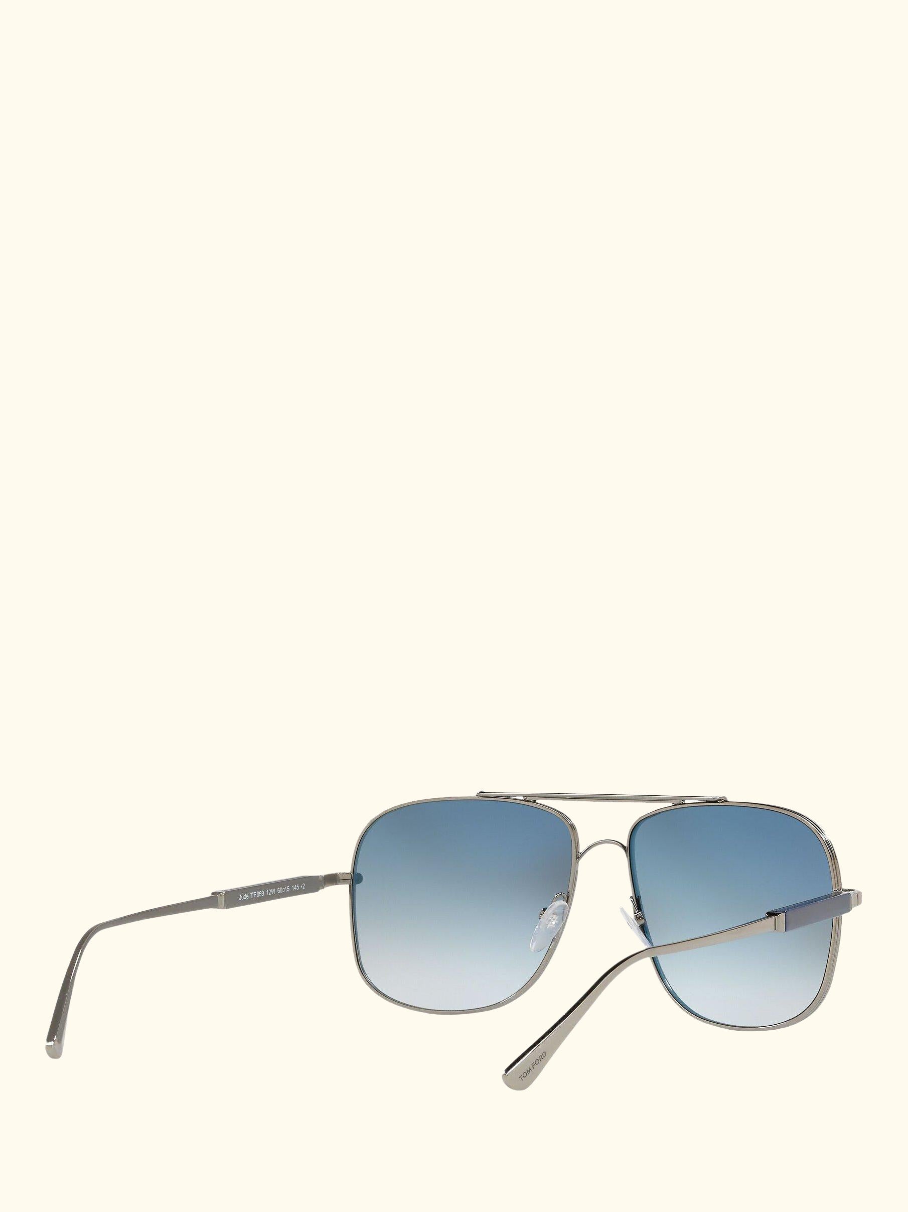 FT0669 Men's Square Sunglasses, Rose Gold/Grey Gradient
