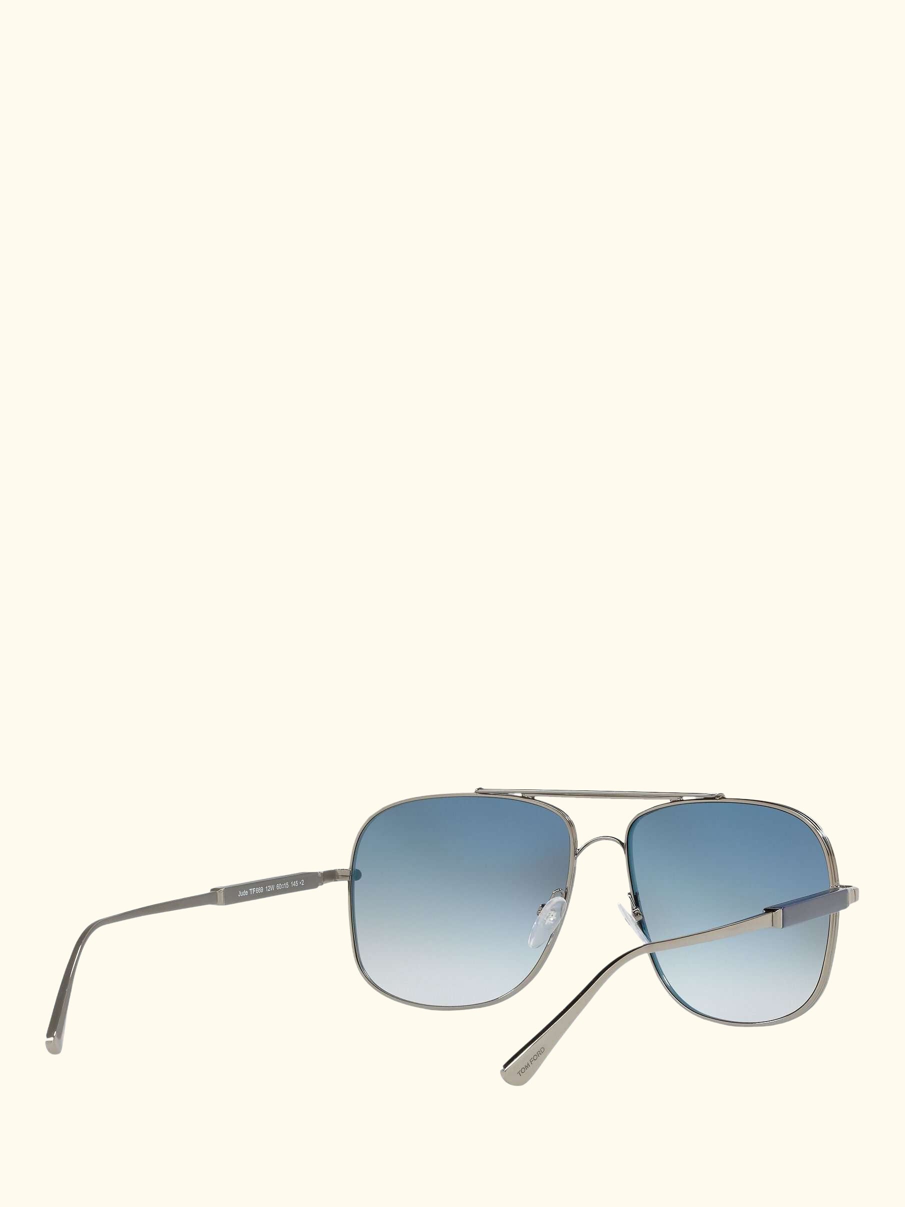 FT0669 Men's Square Sunglasses, Rose Gold/Grey Gradient