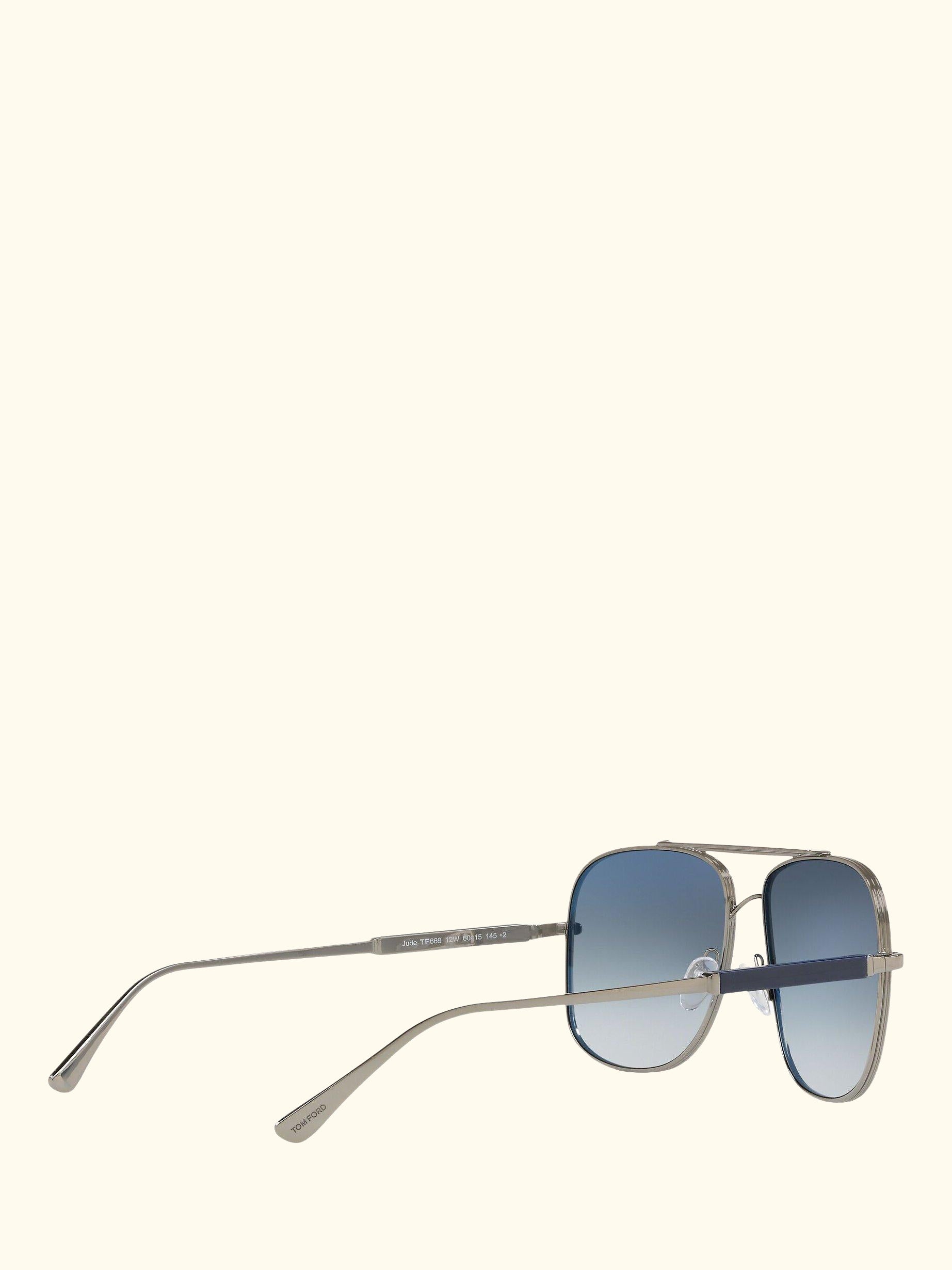 FT0669 Men's Square Sunglasses, Rose Gold/Grey Gradient