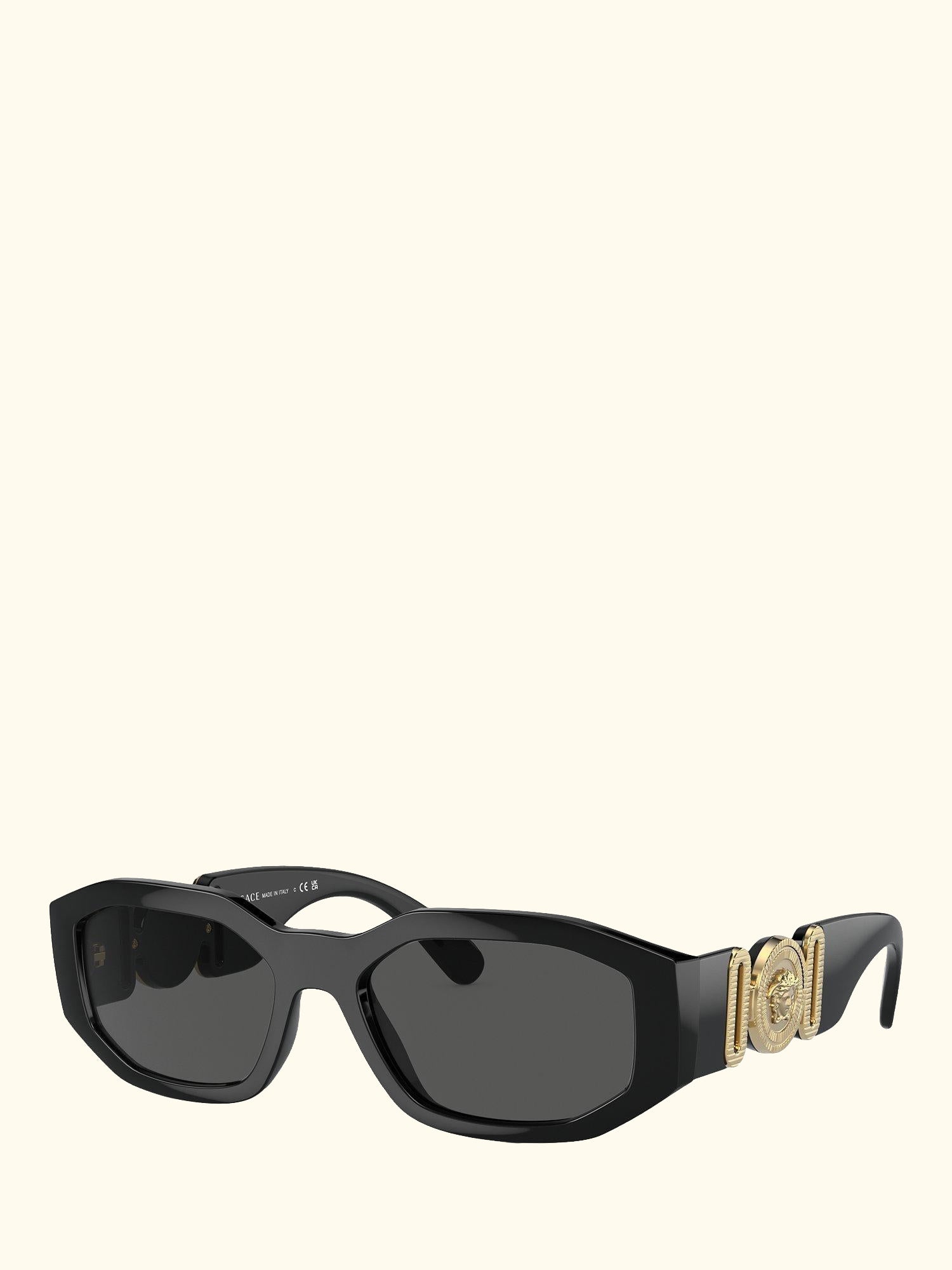 VE4361 Women's Square Sunglasses, Black/Grey
