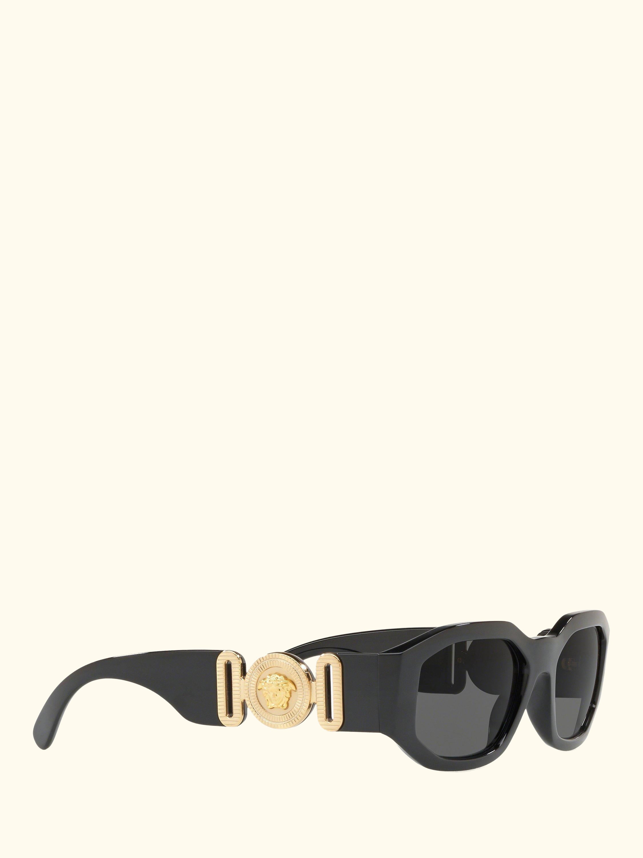VE4361 Women's Square Sunglasses, Black/Grey
