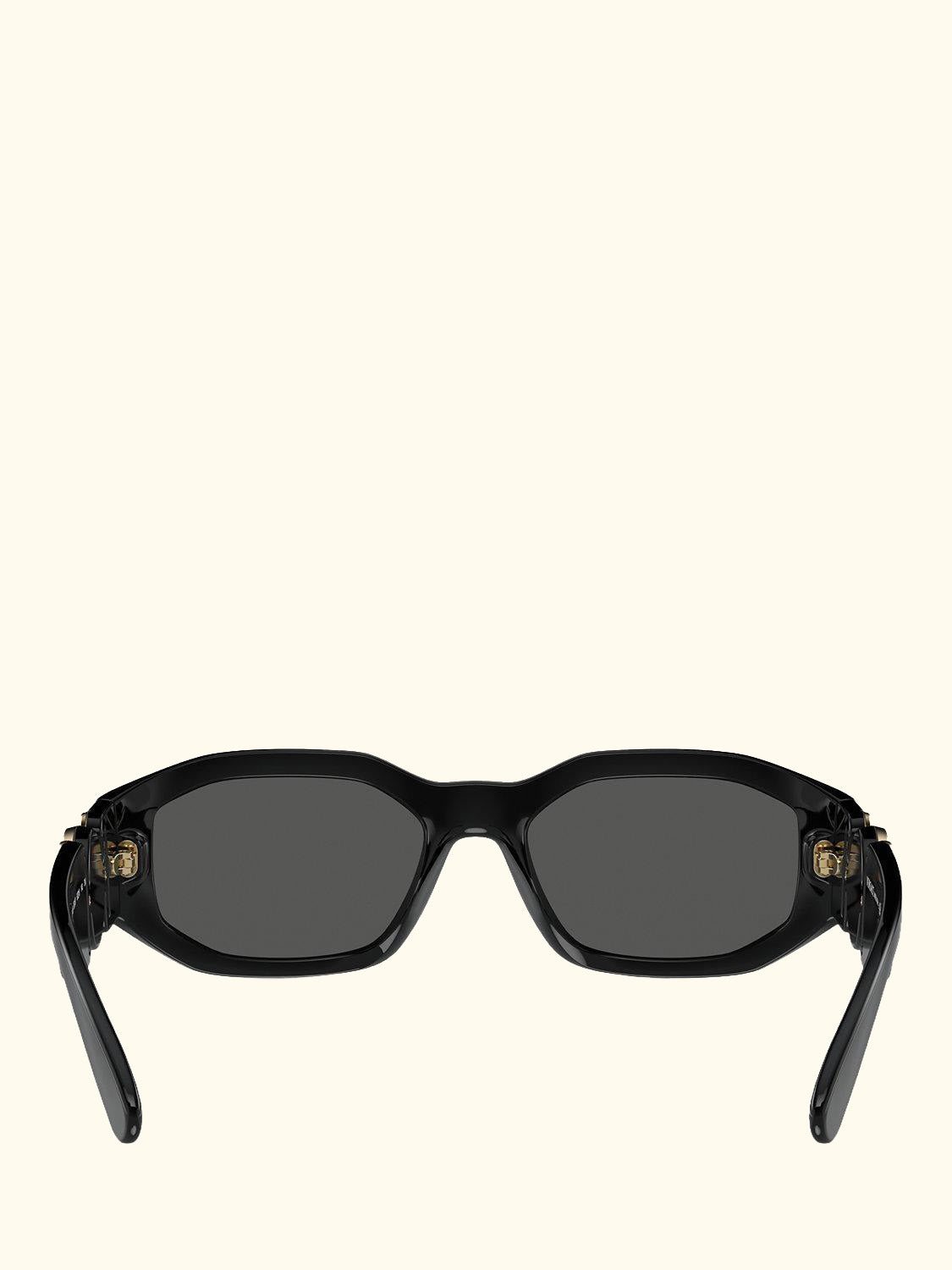 VE4361 Women's Square Sunglasses, Black/Grey