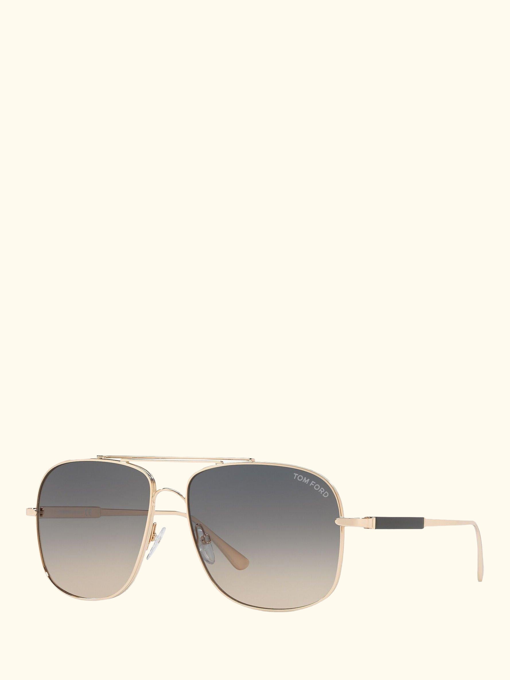 FT0669 Men's Square Sunglasses, Rose Gold/Grey Gradient