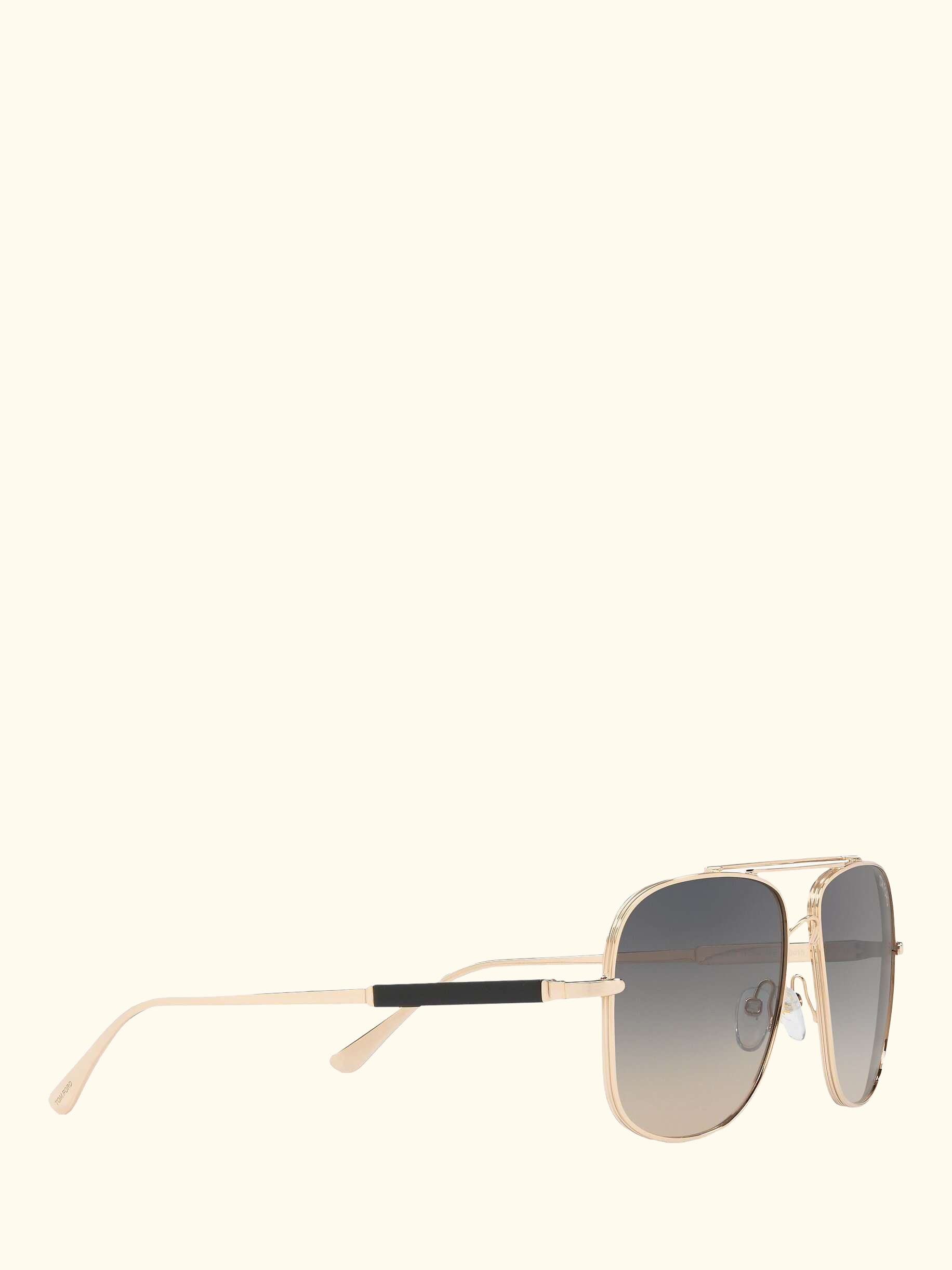 FT0669 Men's Square Sunglasses, Rose Gold/Grey Gradient