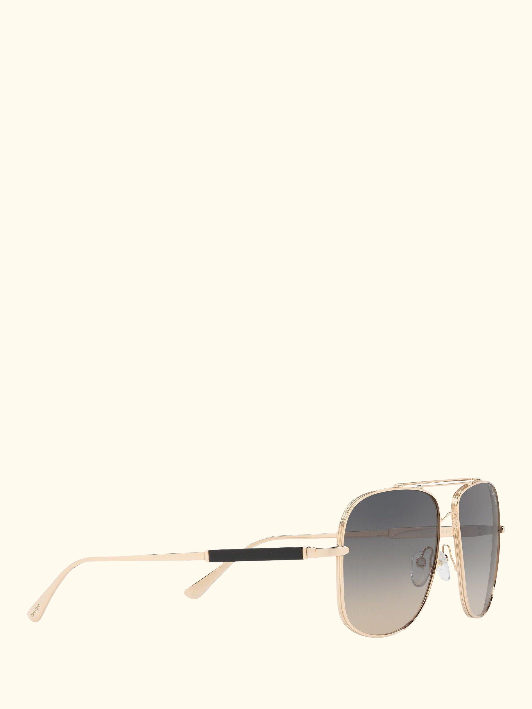 FT0669 Men's Square Sunglasses, Rose Gold/Grey Gradient