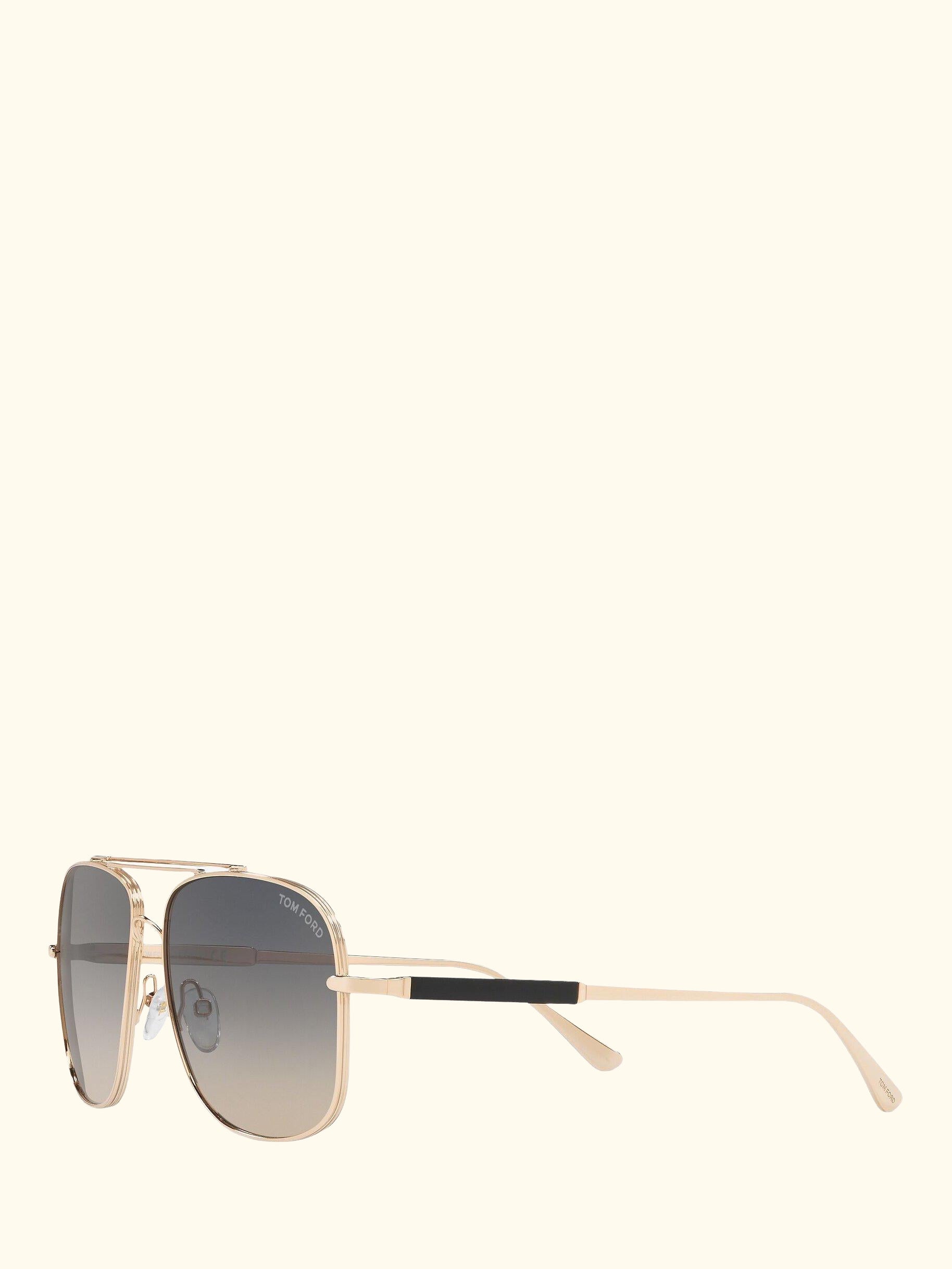 FT0669 Men's Square Sunglasses, Rose Gold/Grey Gradient