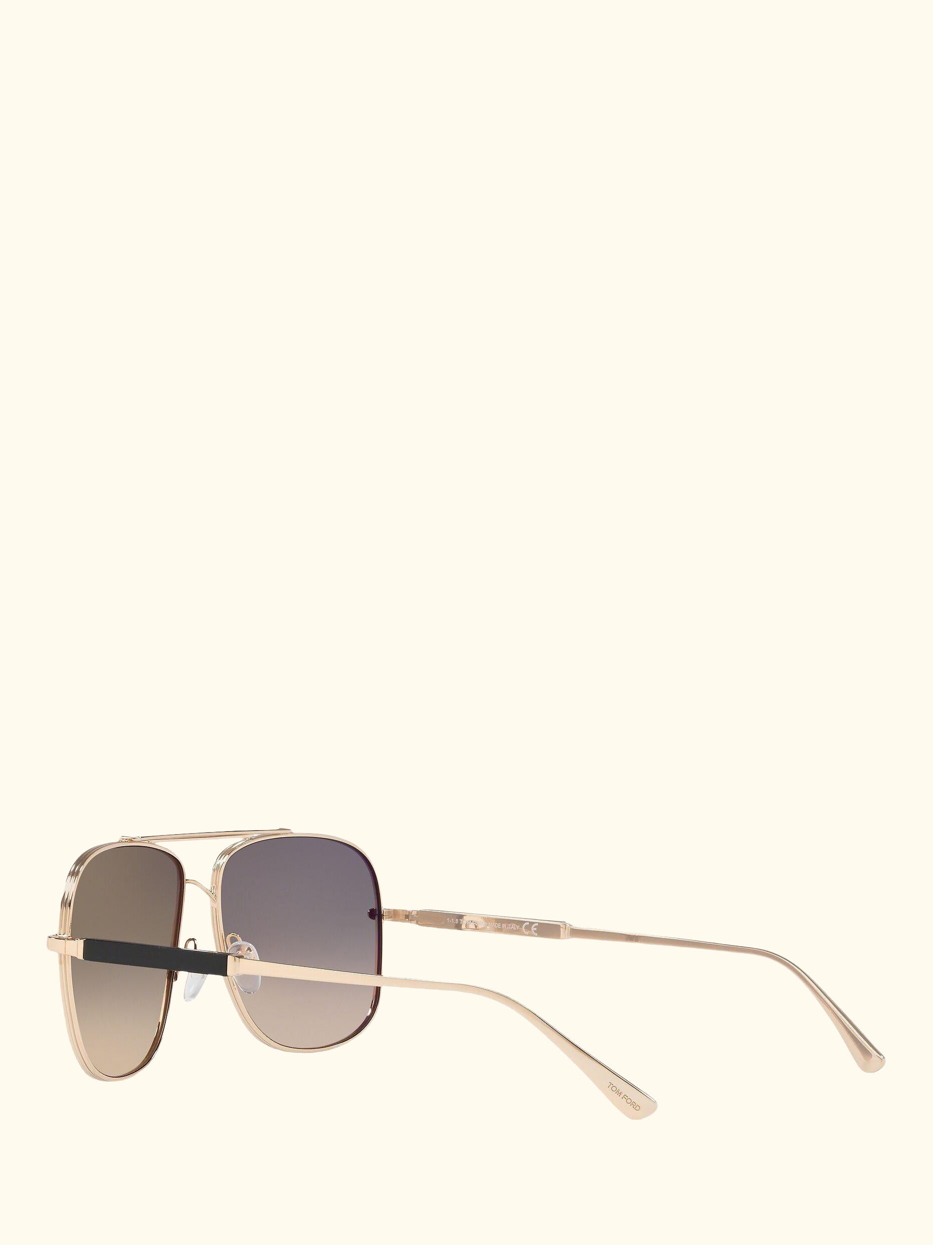 FT0669 Men's Square Sunglasses, Rose Gold/Grey Gradient