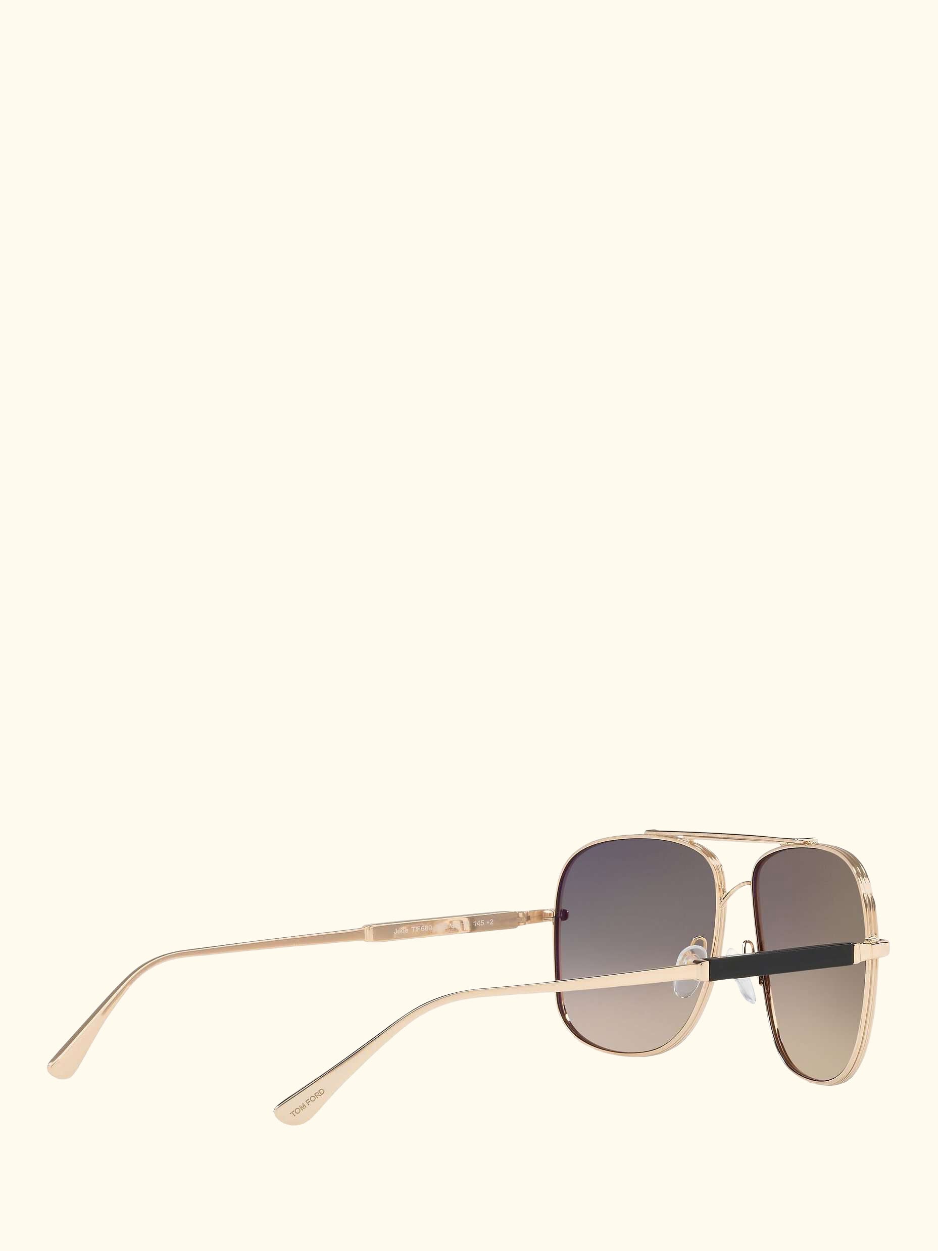 FT0669 Men's Square Sunglasses, Rose Gold/Grey Gradient