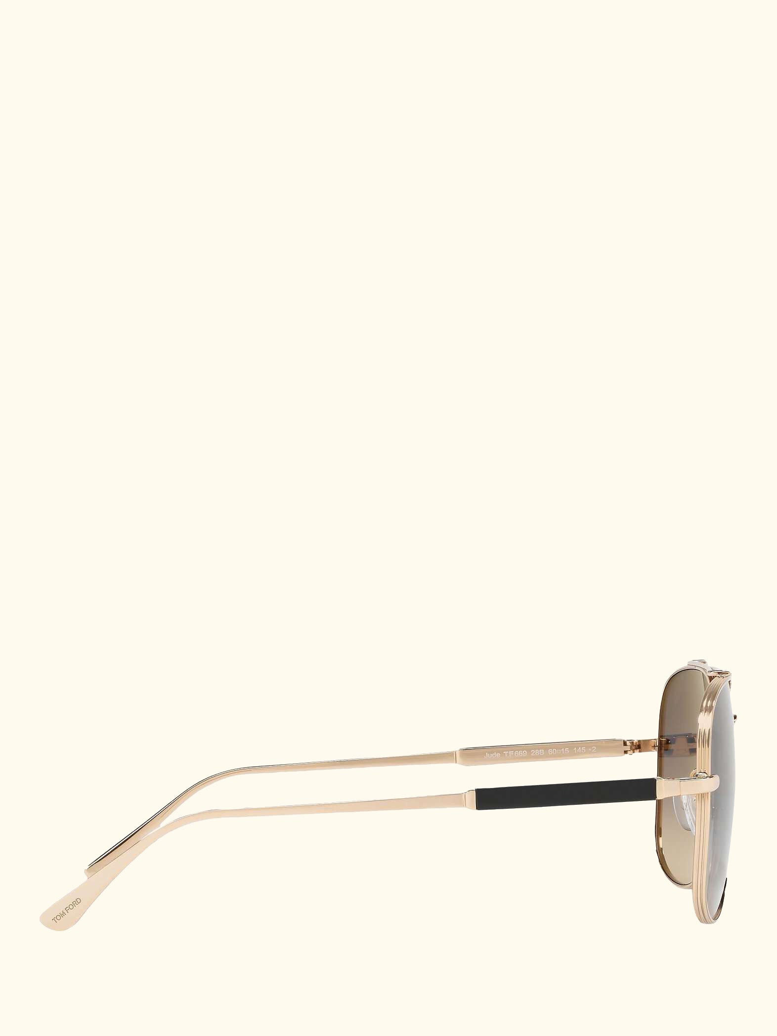 FT0669 Men's Square Sunglasses, Rose Gold/Grey Gradient