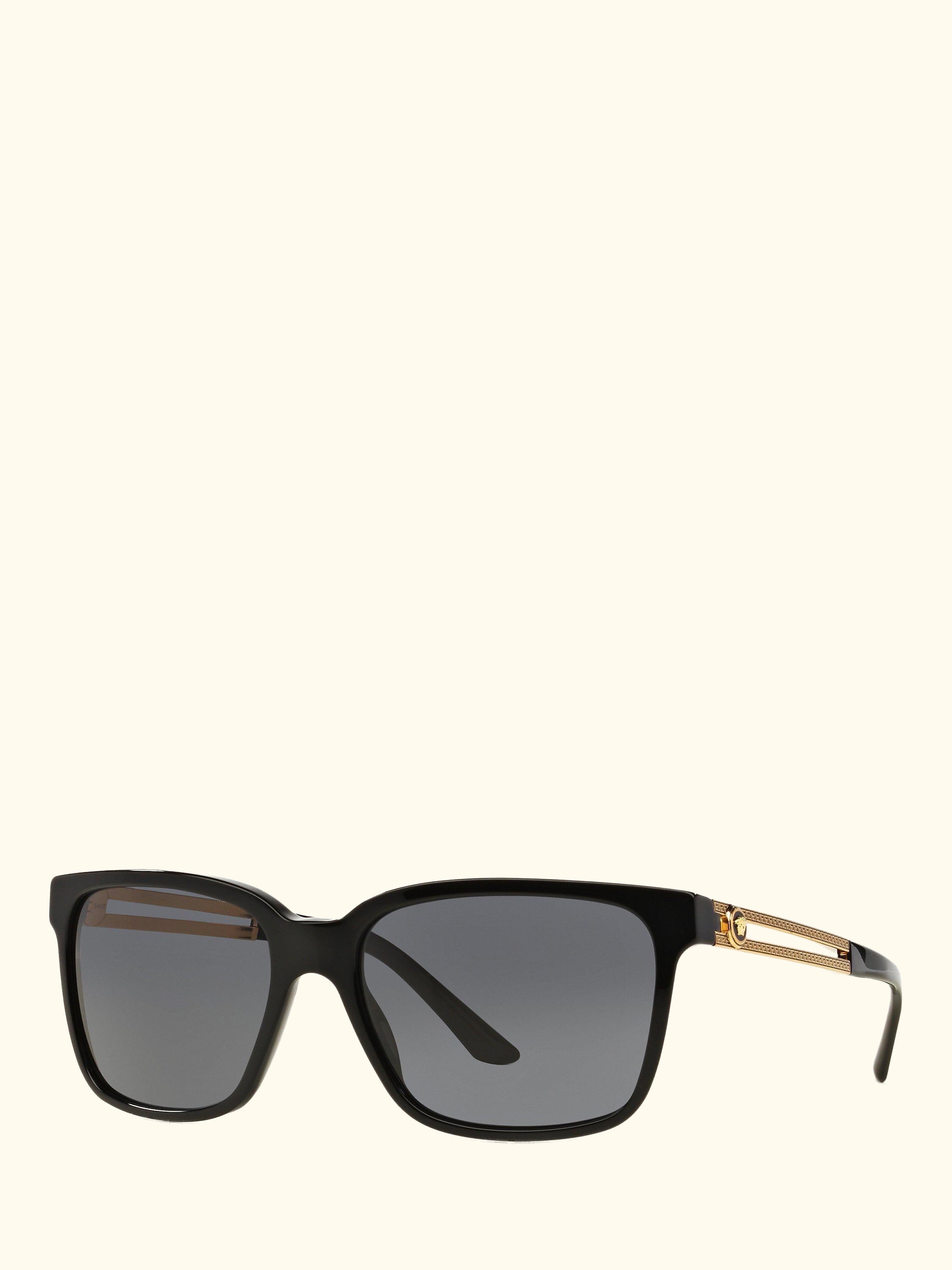 VE4307 Men's Square Sunglasses, Black/Grey
