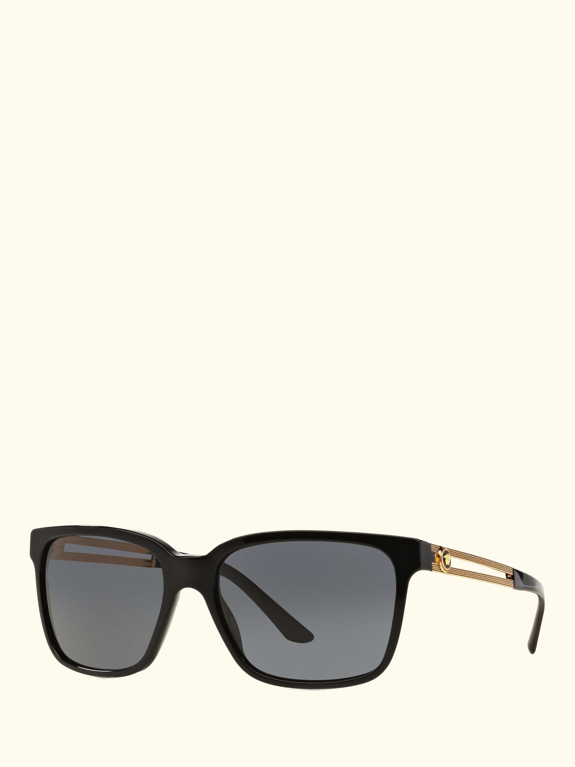 VE4307 Men's Square Sunglasses, Black/Grey