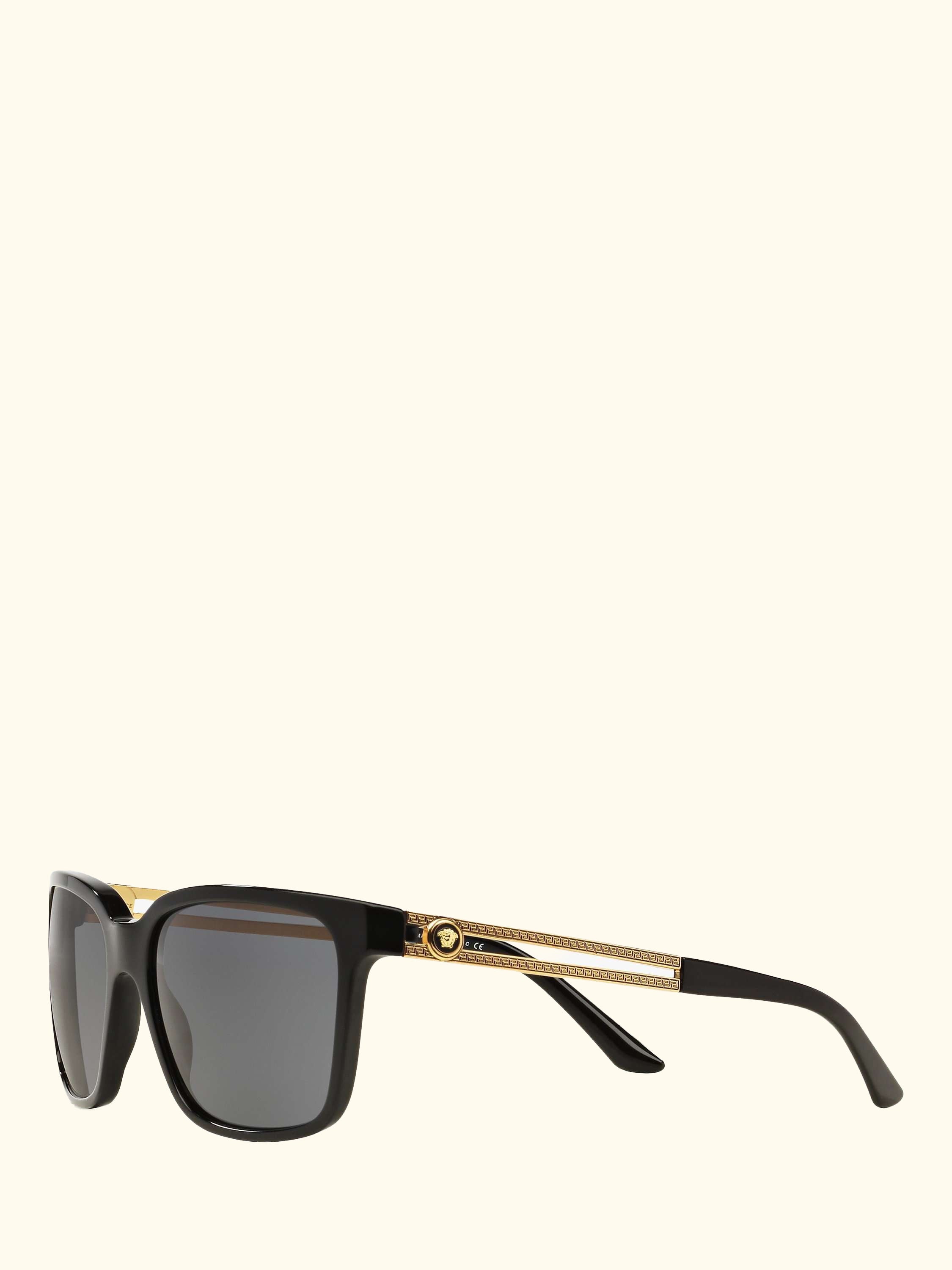 VE4307 Men's Square Sunglasses, Black/Grey