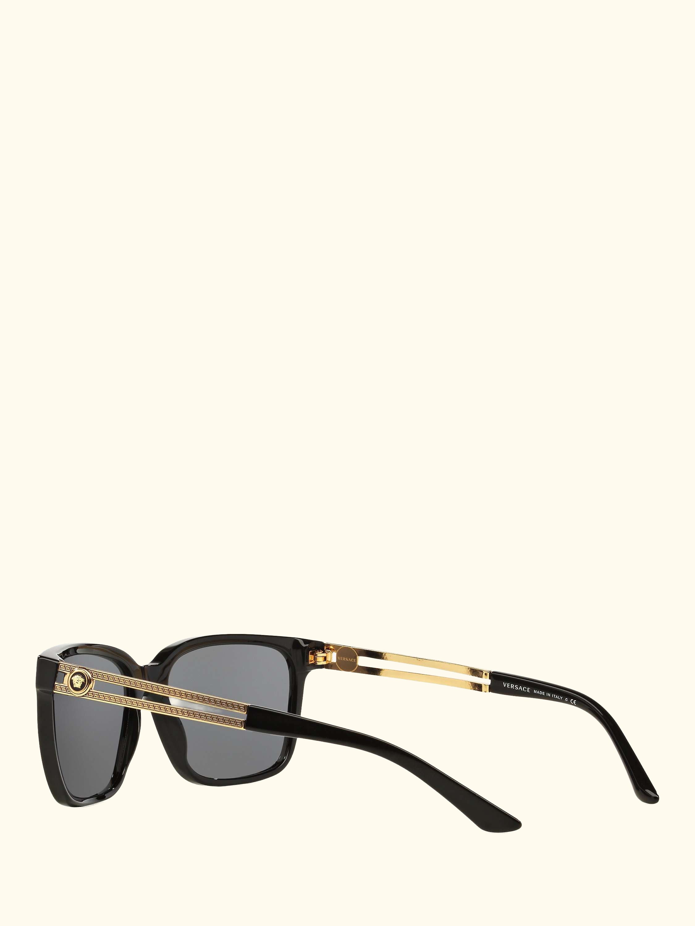 VE4307 Men's Square Sunglasses, Black/Grey