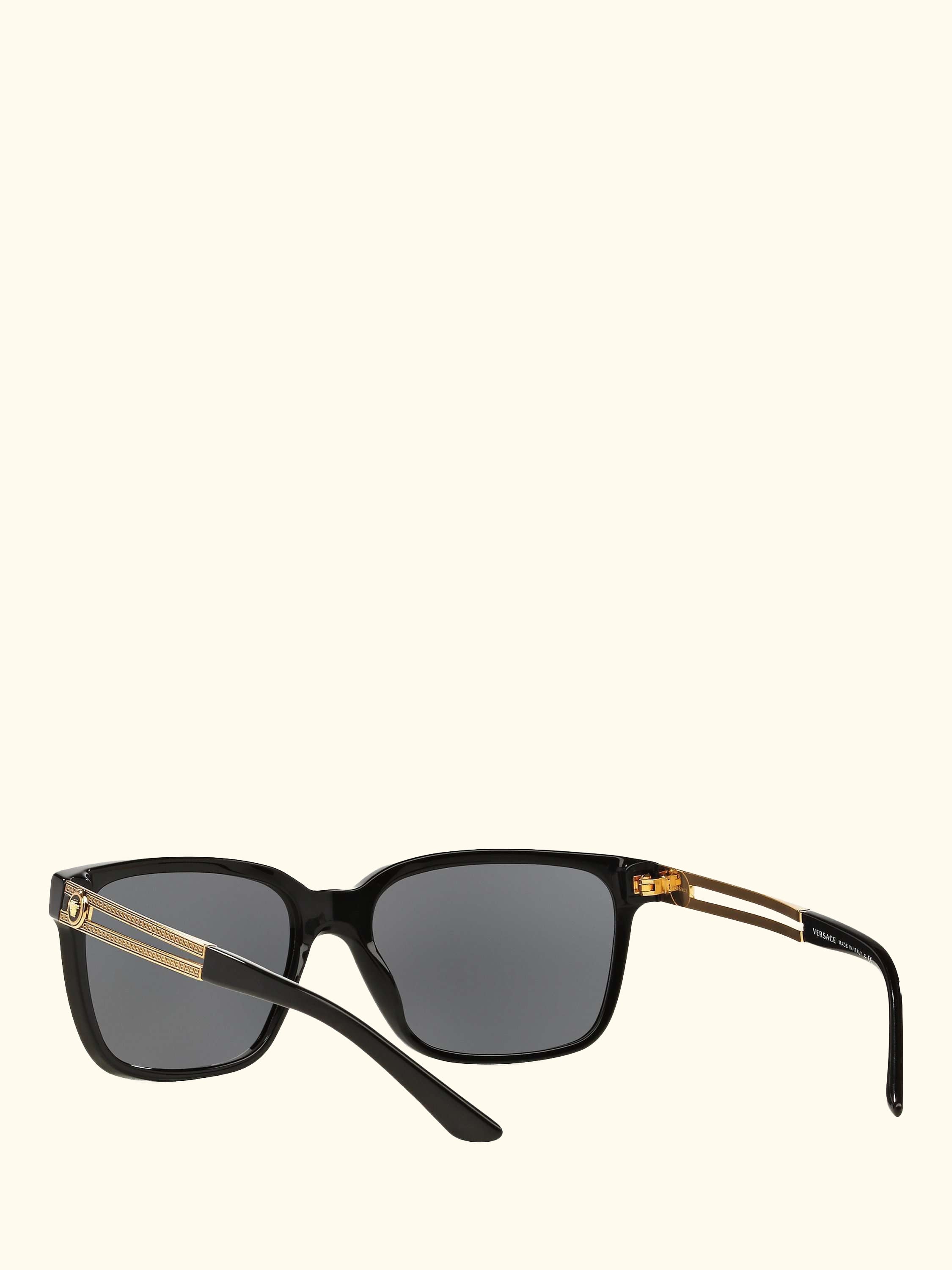 VE4307 Men's Square Sunglasses, Black/Grey