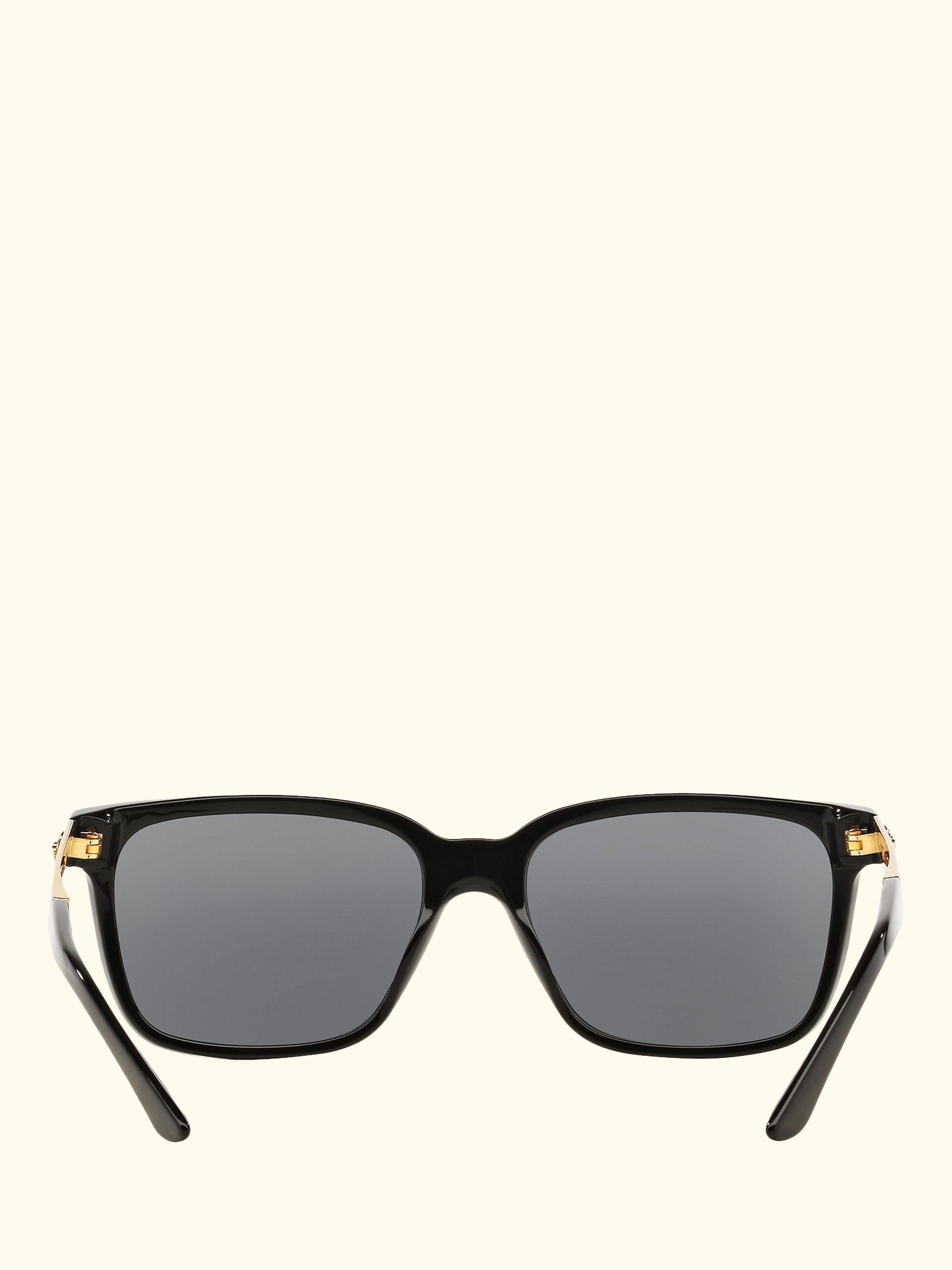 VE4307 Men's Square Sunglasses, Black/Grey