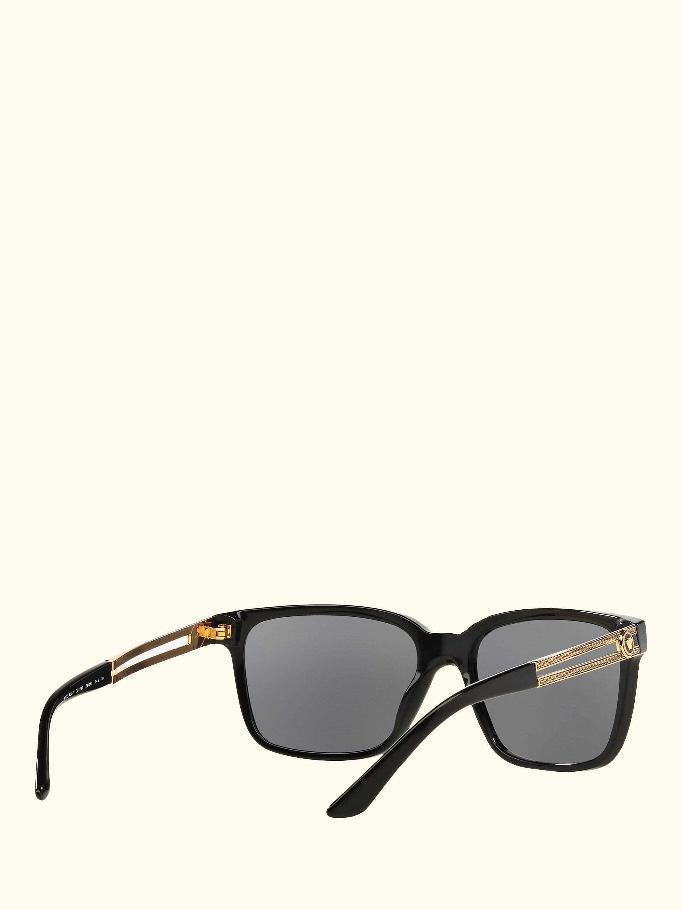 VE4307 Men's Square Sunglasses, Black/Grey