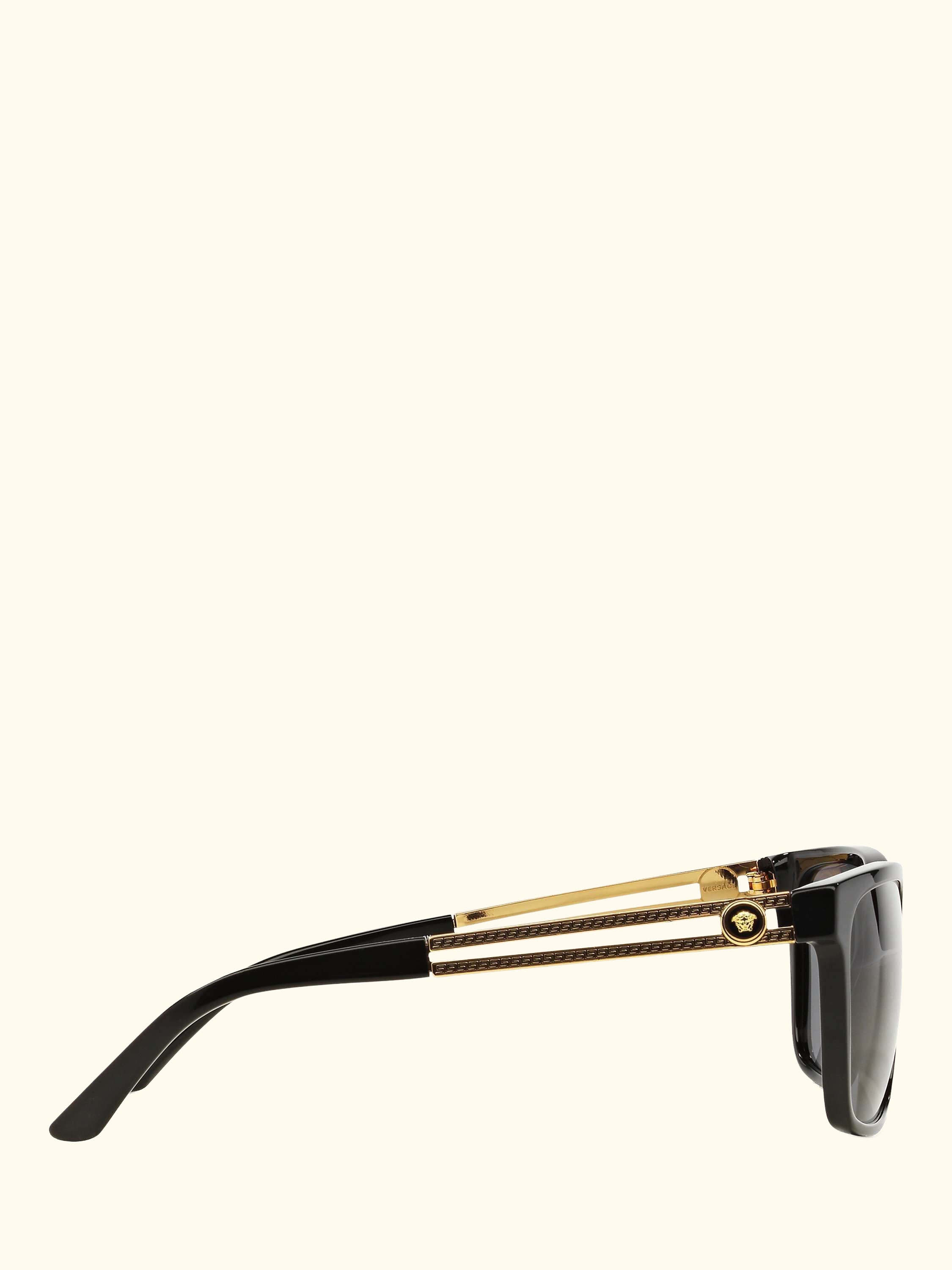 VE4307 Men's Square Sunglasses, Black/Grey