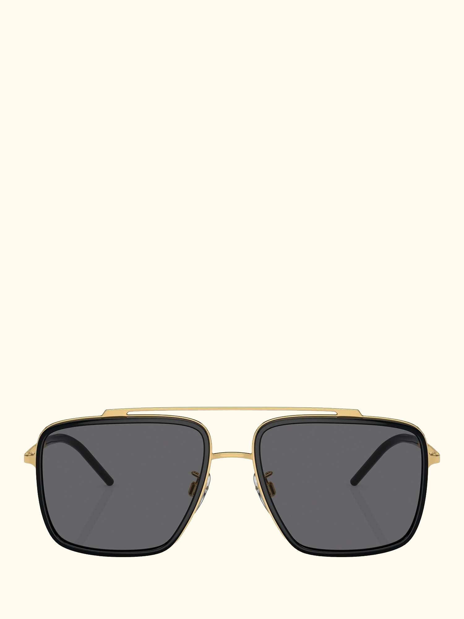 DG2220 Men's Polarised Square Sunglasses, Gold/Black