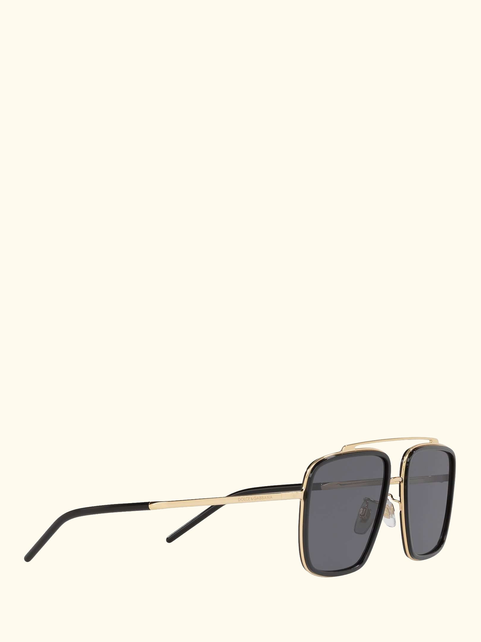DG2220 Men's Polarised Square Sunglasses, Gold/Black