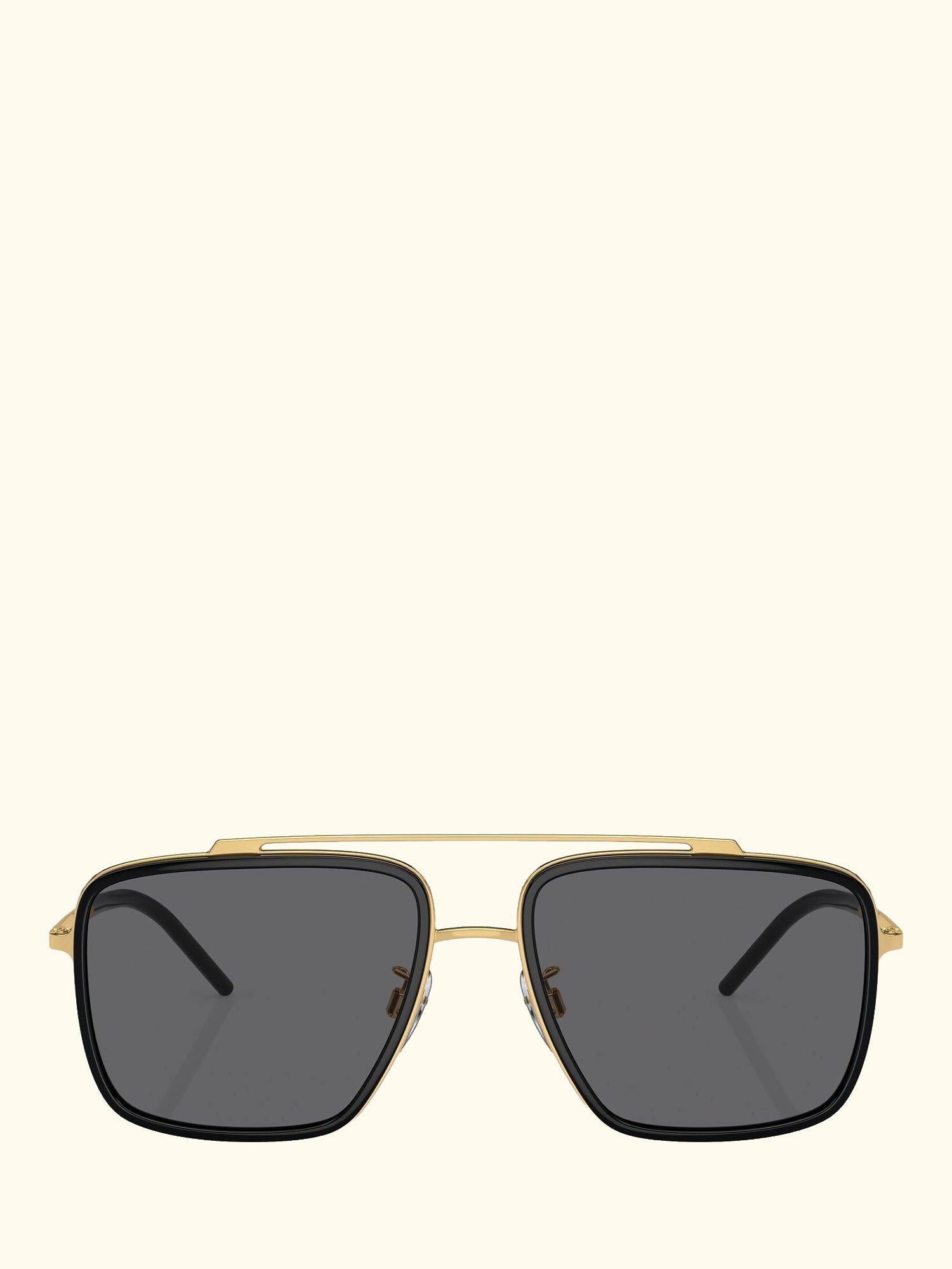 DG2220 Men's Polarised Square Sunglasses, Gold/Black