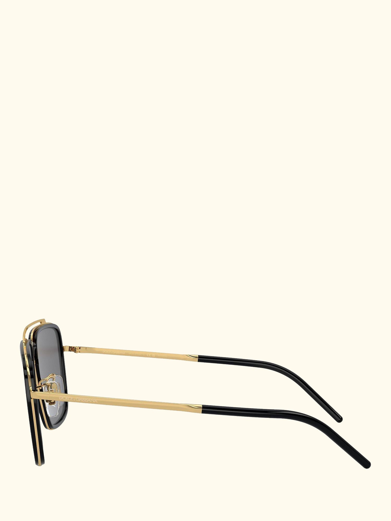 DG2220 Men's Polarised Square Sunglasses, Gold/Black