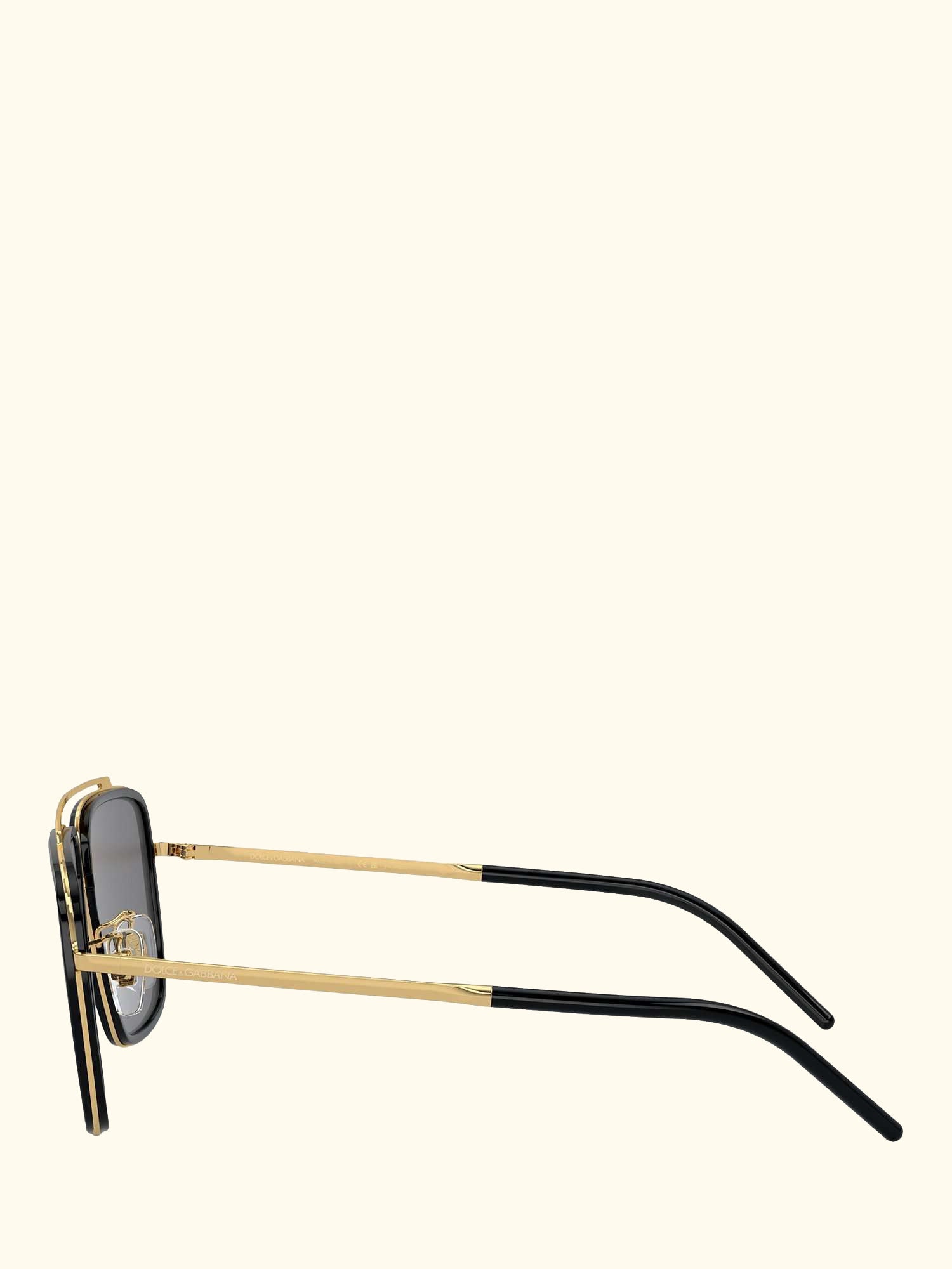 DG2220 Men's Polarised Square Sunglasses, Gold/Black