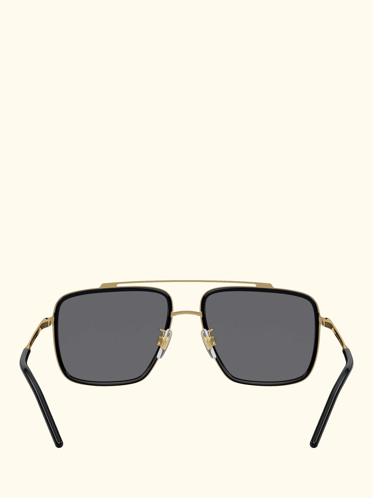 DG2220 Men's Polarised Square Sunglasses, Gold/Black