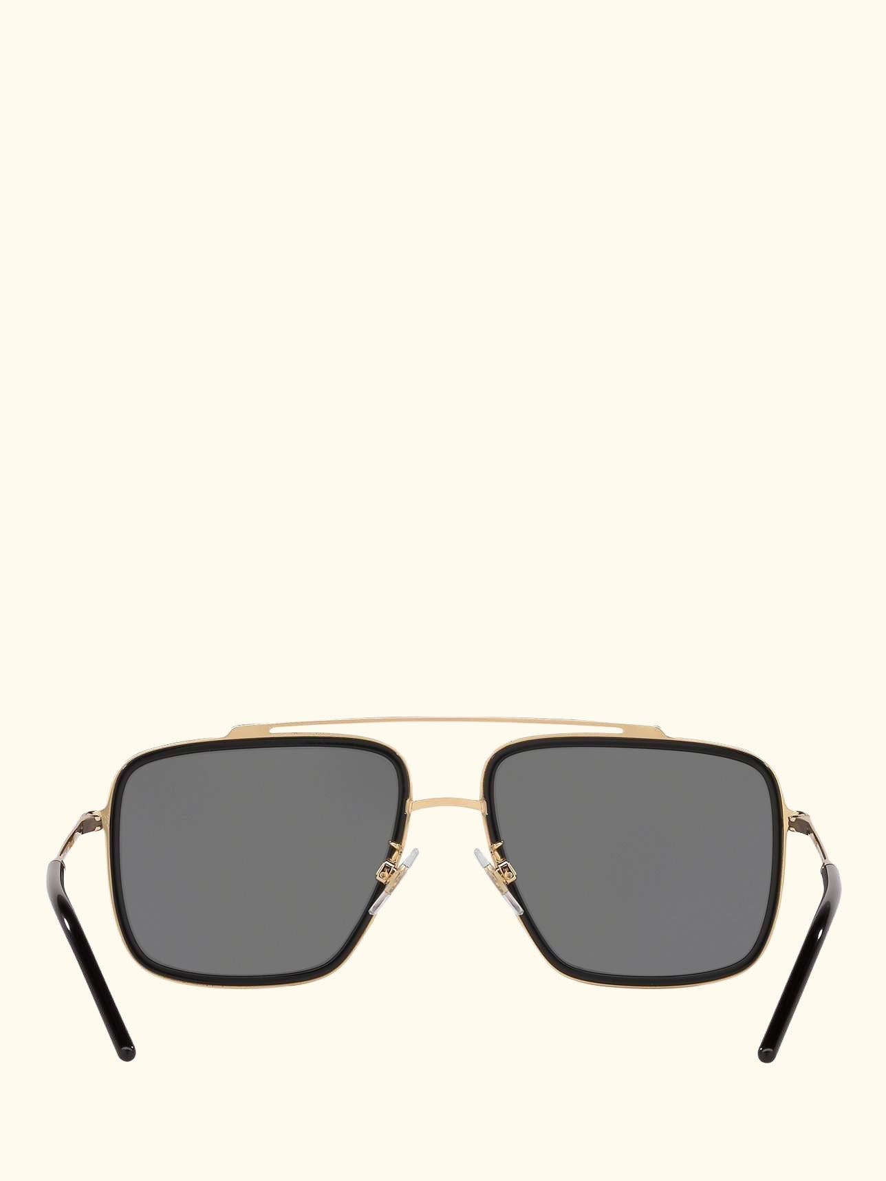 DG2220 Men's Polarised Square Sunglasses, Gold/Black