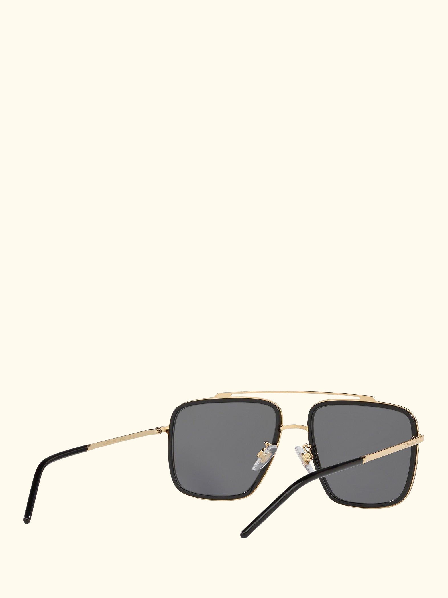 DG2220 Men's Polarised Square Sunglasses, Gold/Black