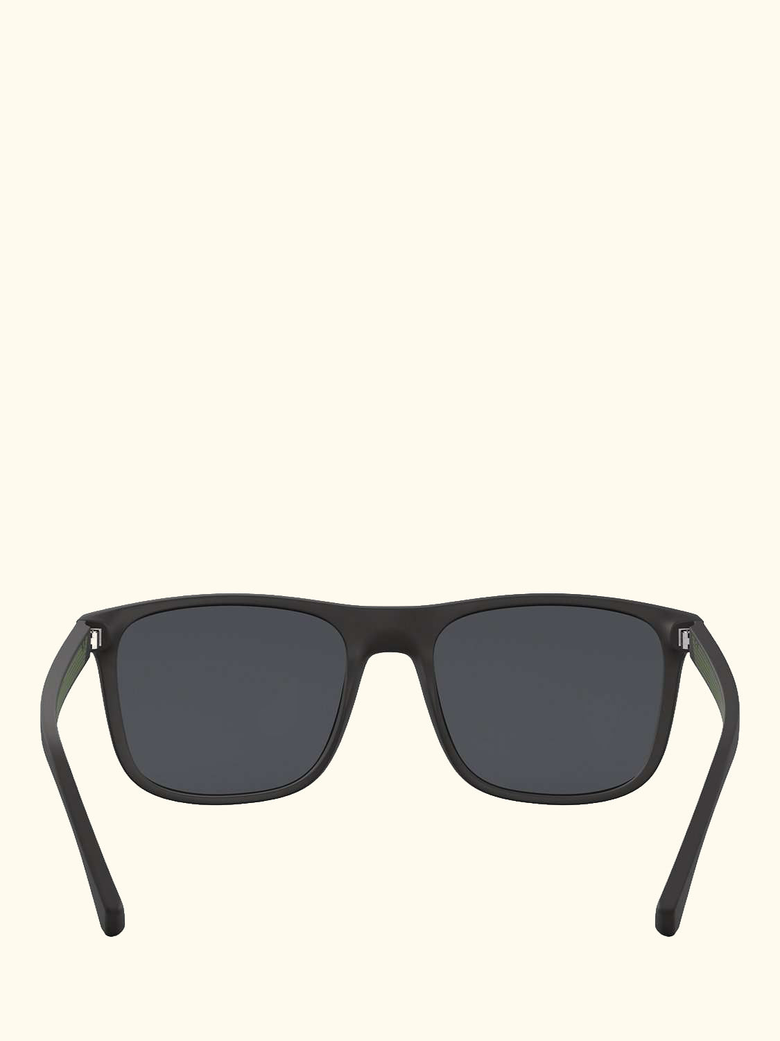 EA4129 Men's Square Sunglasses, Matte Black/Grey