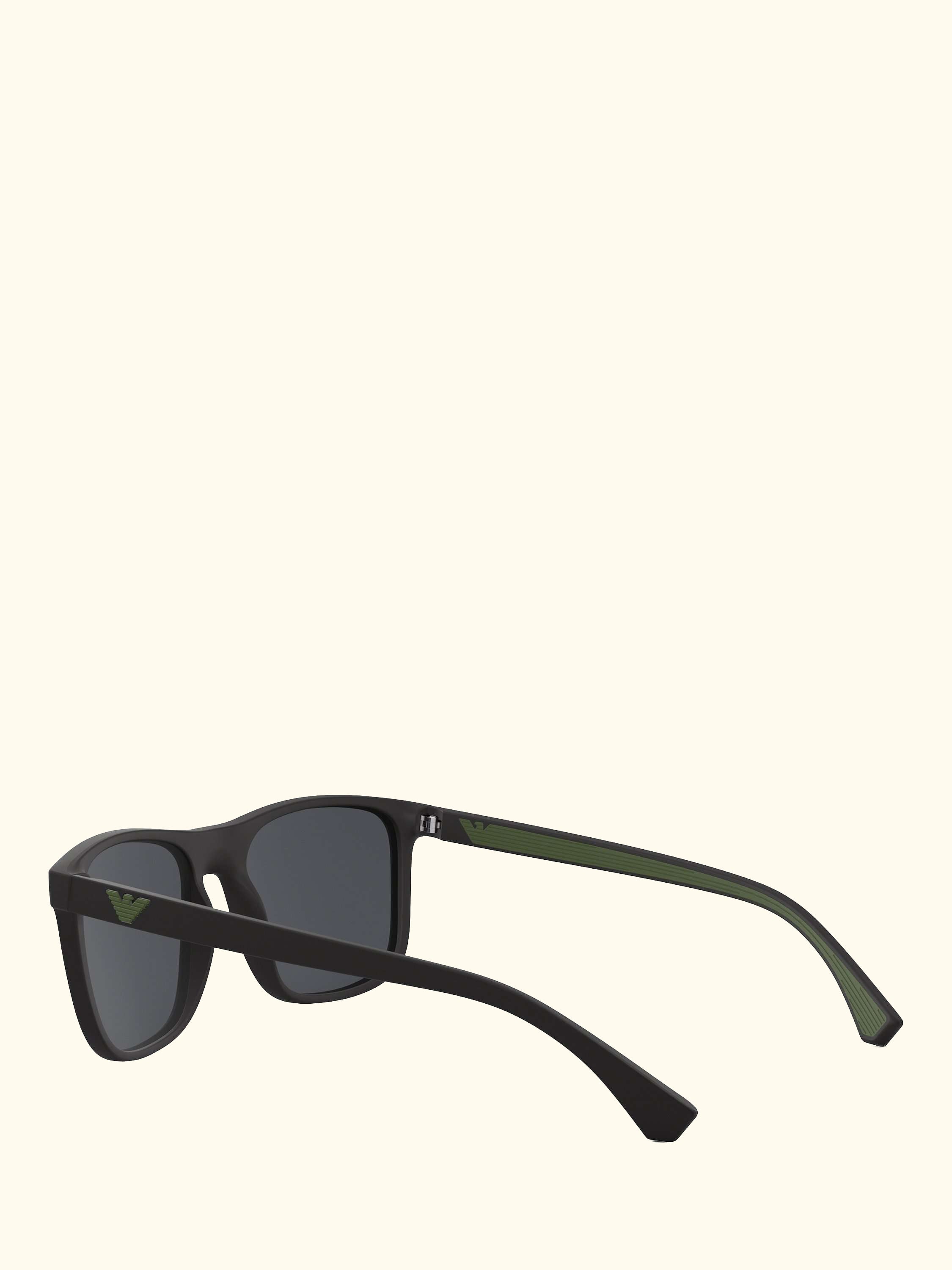 EA4129 Men's Square Sunglasses, Matte Black/Grey