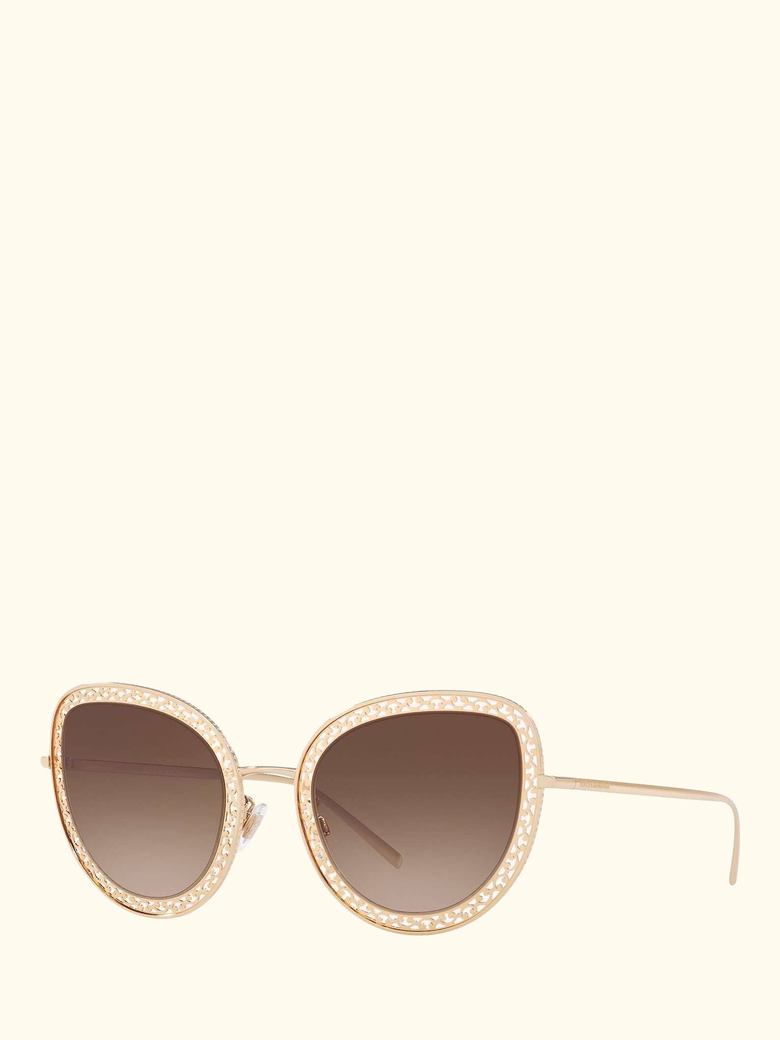 DG2226 Women's Cat's Eye Sunglasses, Gold/Brown Gradient