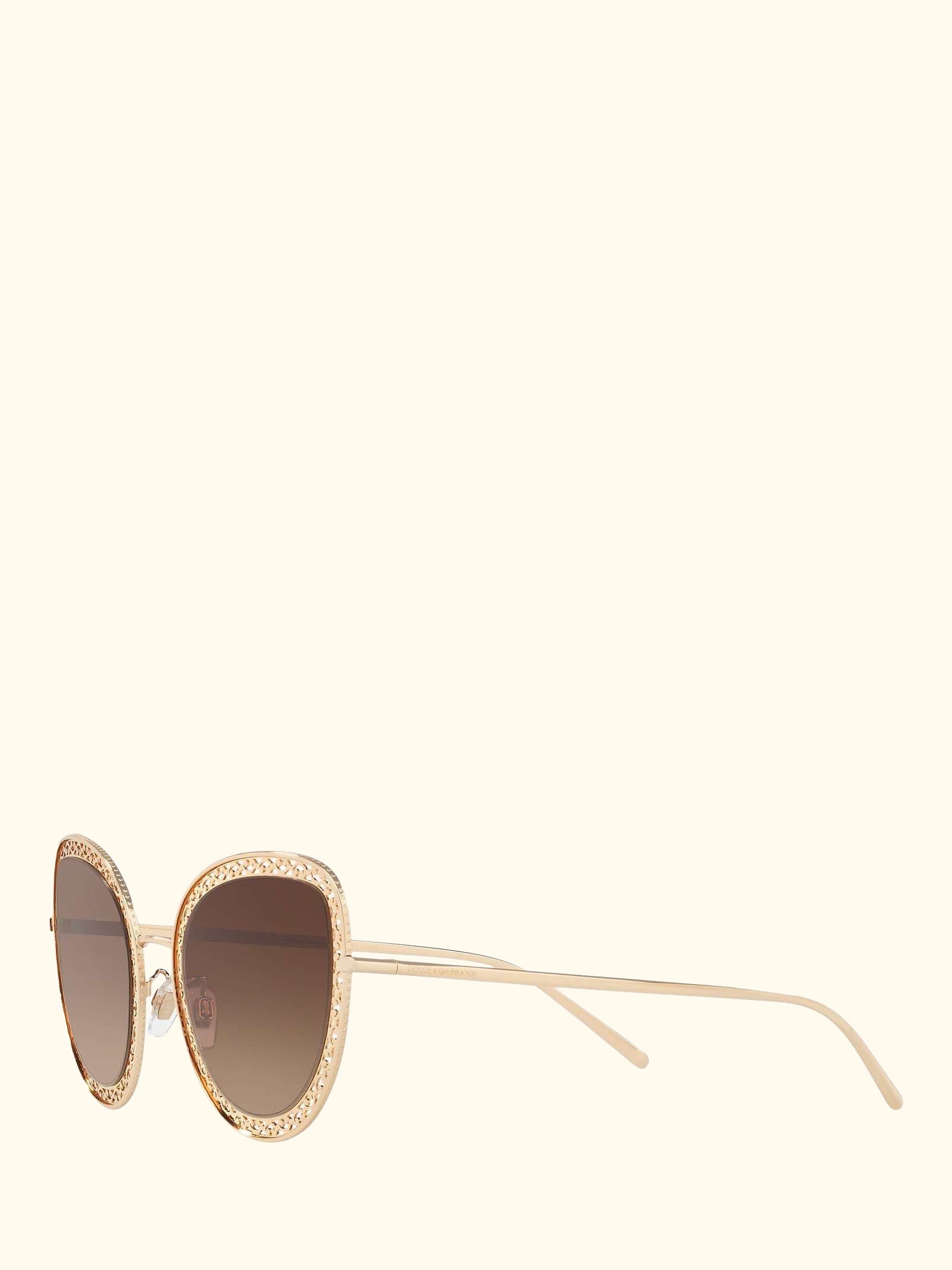 DG2226 Women's Cat's Eye Sunglasses, Gold/Brown Gradient
